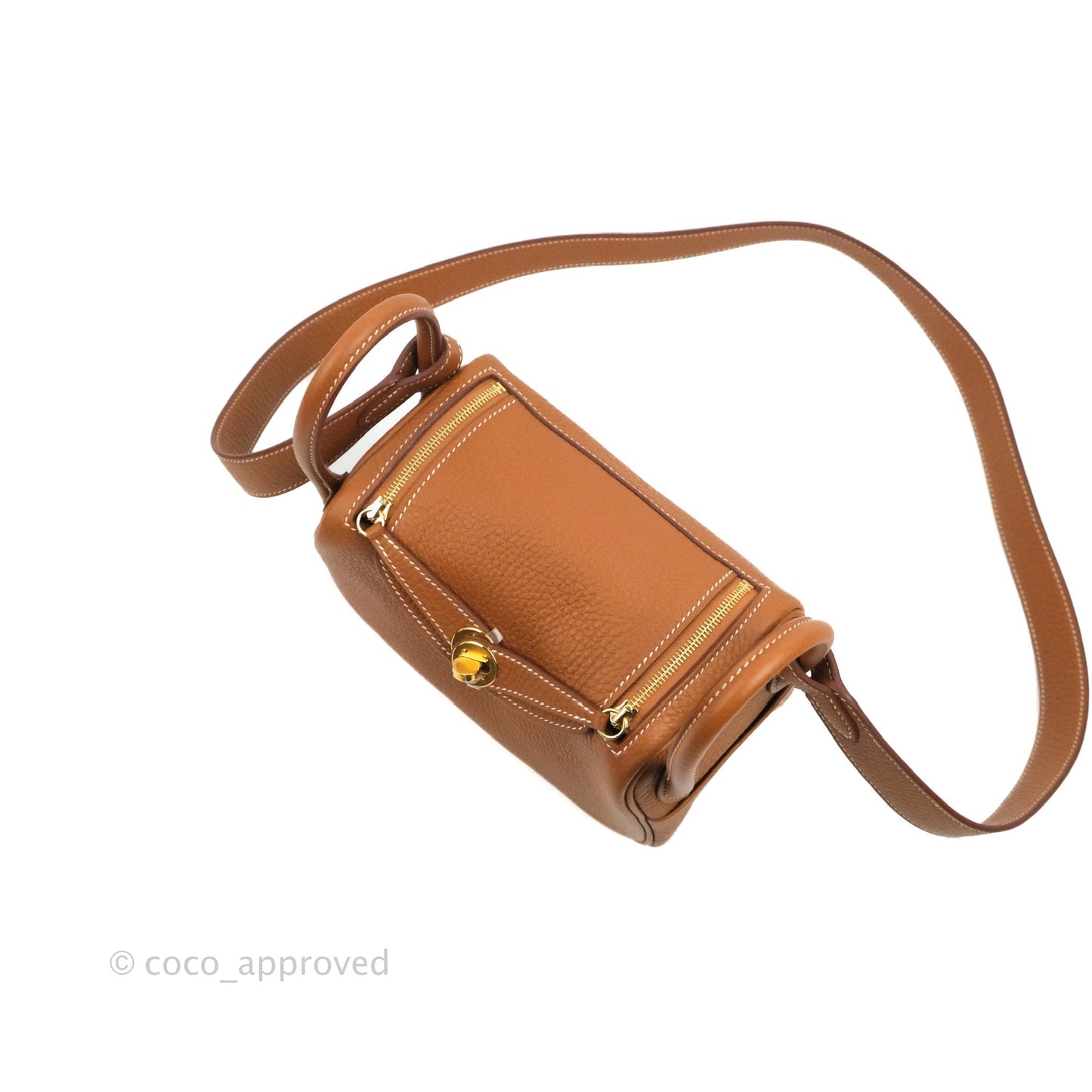 Hermès Mini Lindy 20 Gold Clemence Gold Hardware