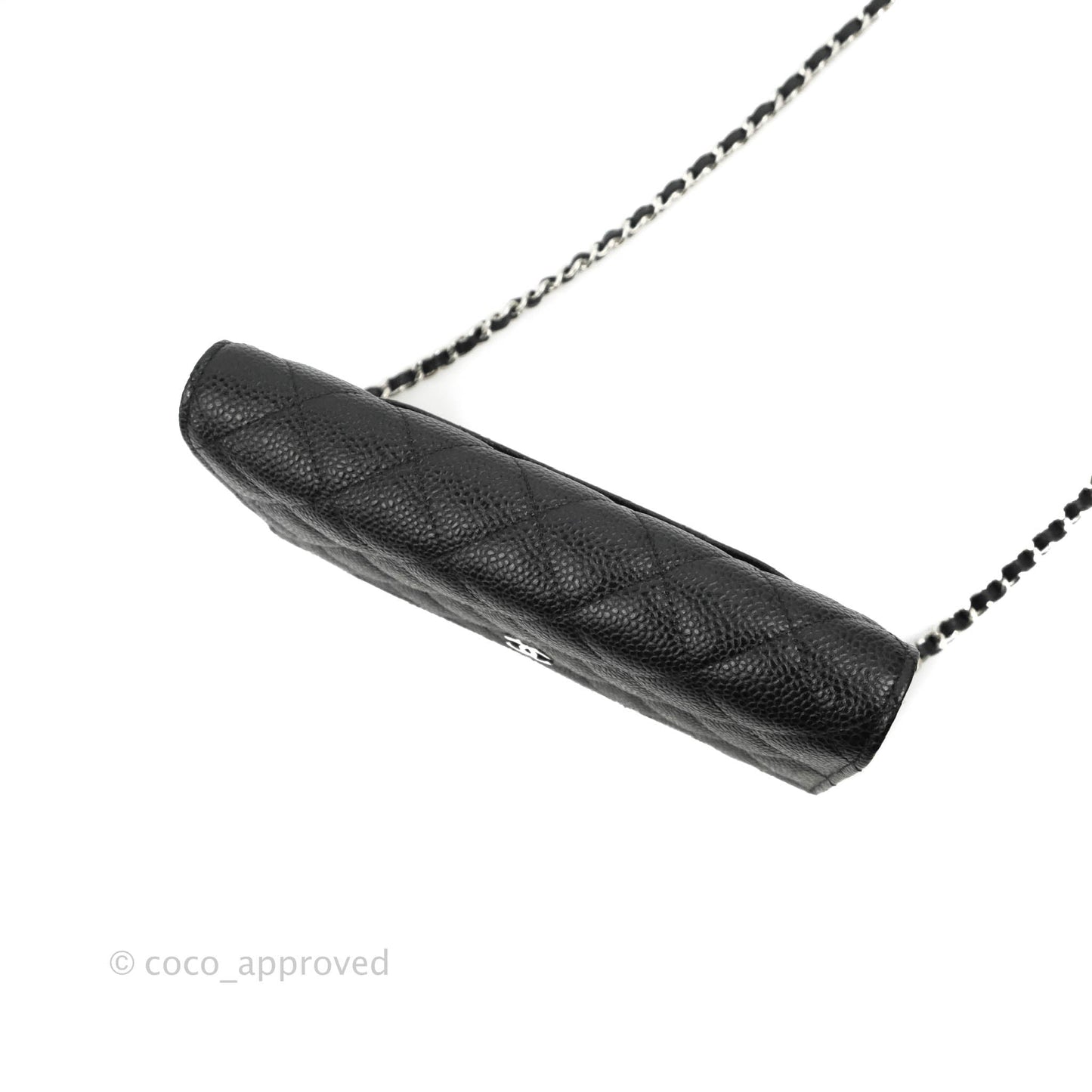 Chanel Quilted Classic WOC Black Caviar Silver Hardware