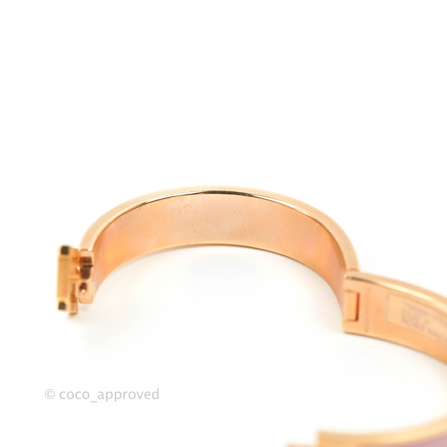 Hermès Clic H Bracelet Pink Nacarat Rose Gold PM