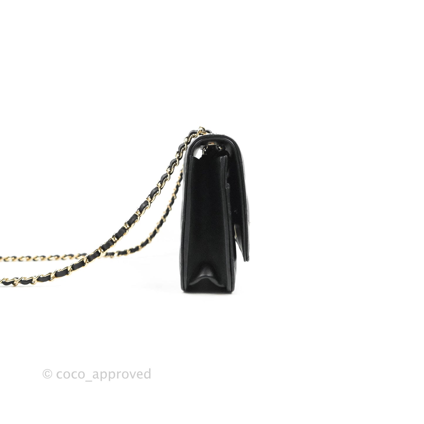 Chanel Quilted WOC Black Lambskin Gold Hardware