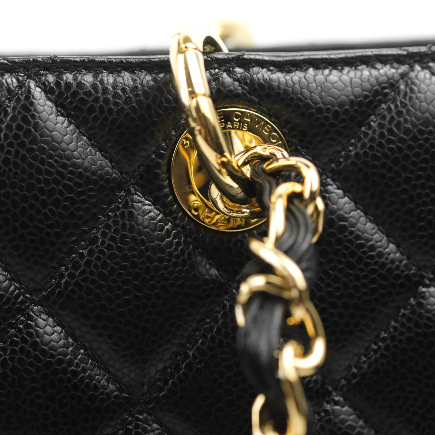 Chanel XL GST Black Caviar Gold Hardware
