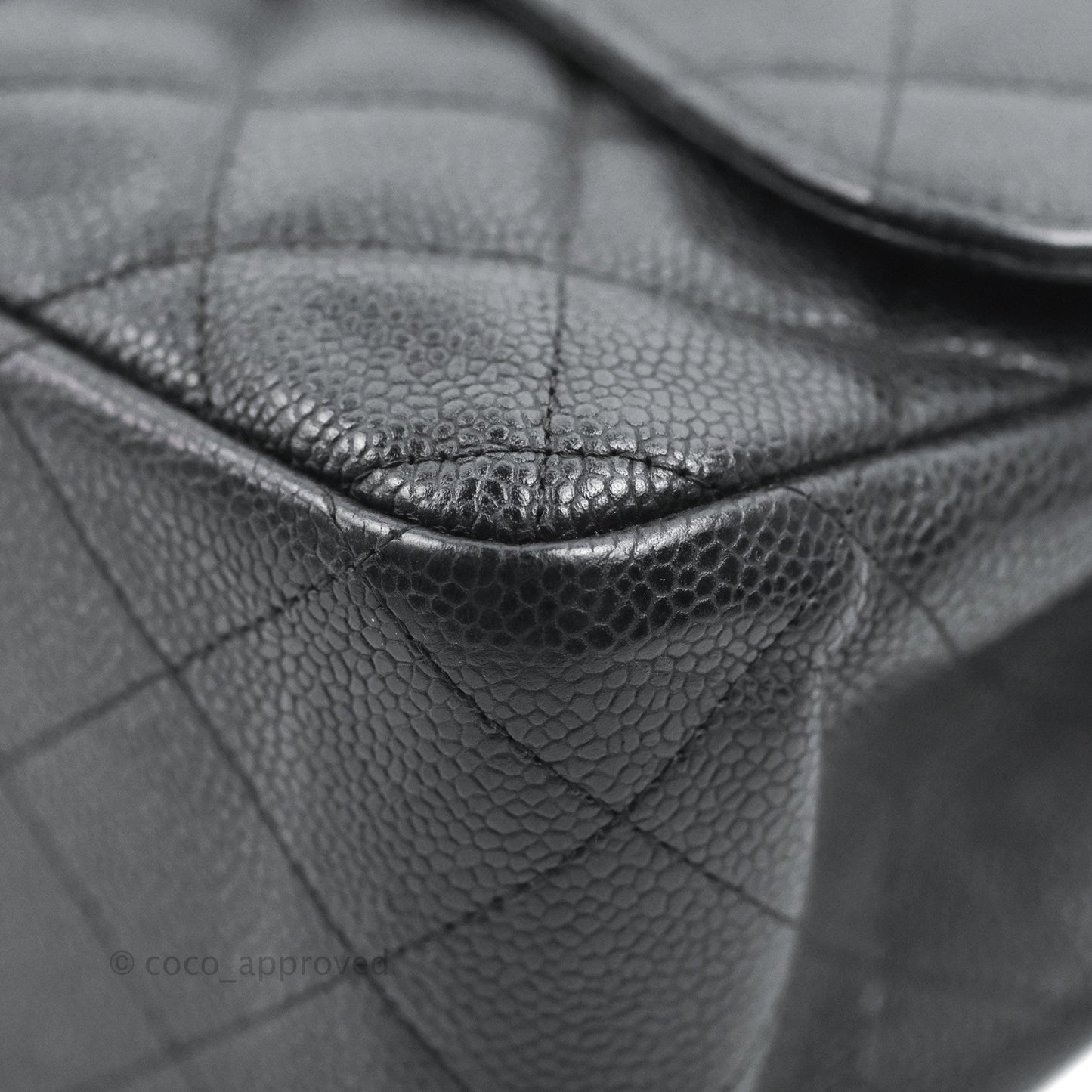 Chanel Jumbo Double Flap Black Caviar Silver Hardware⁣⁣
