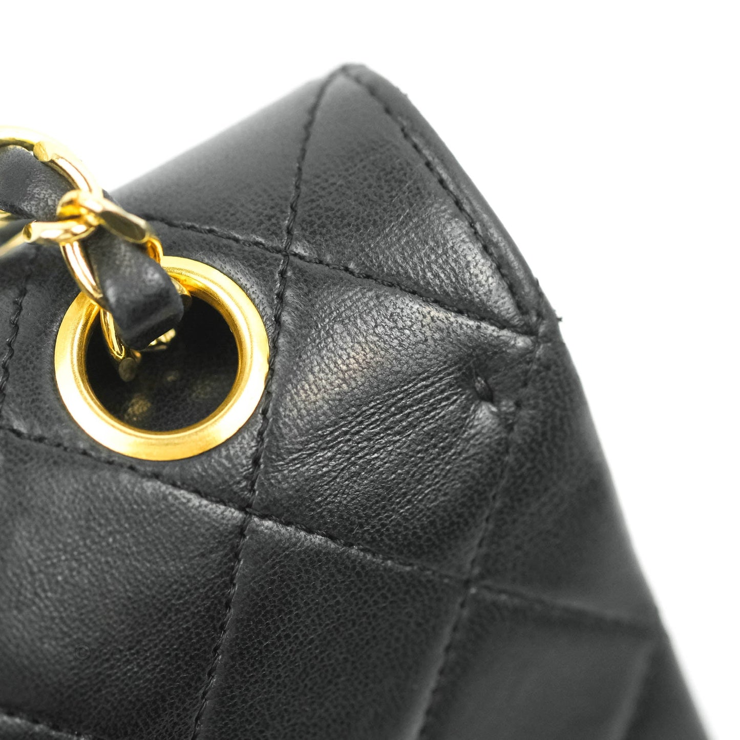 Chanel Classic Double Flap Vintage Black Lambskin 24K Gold Hardware