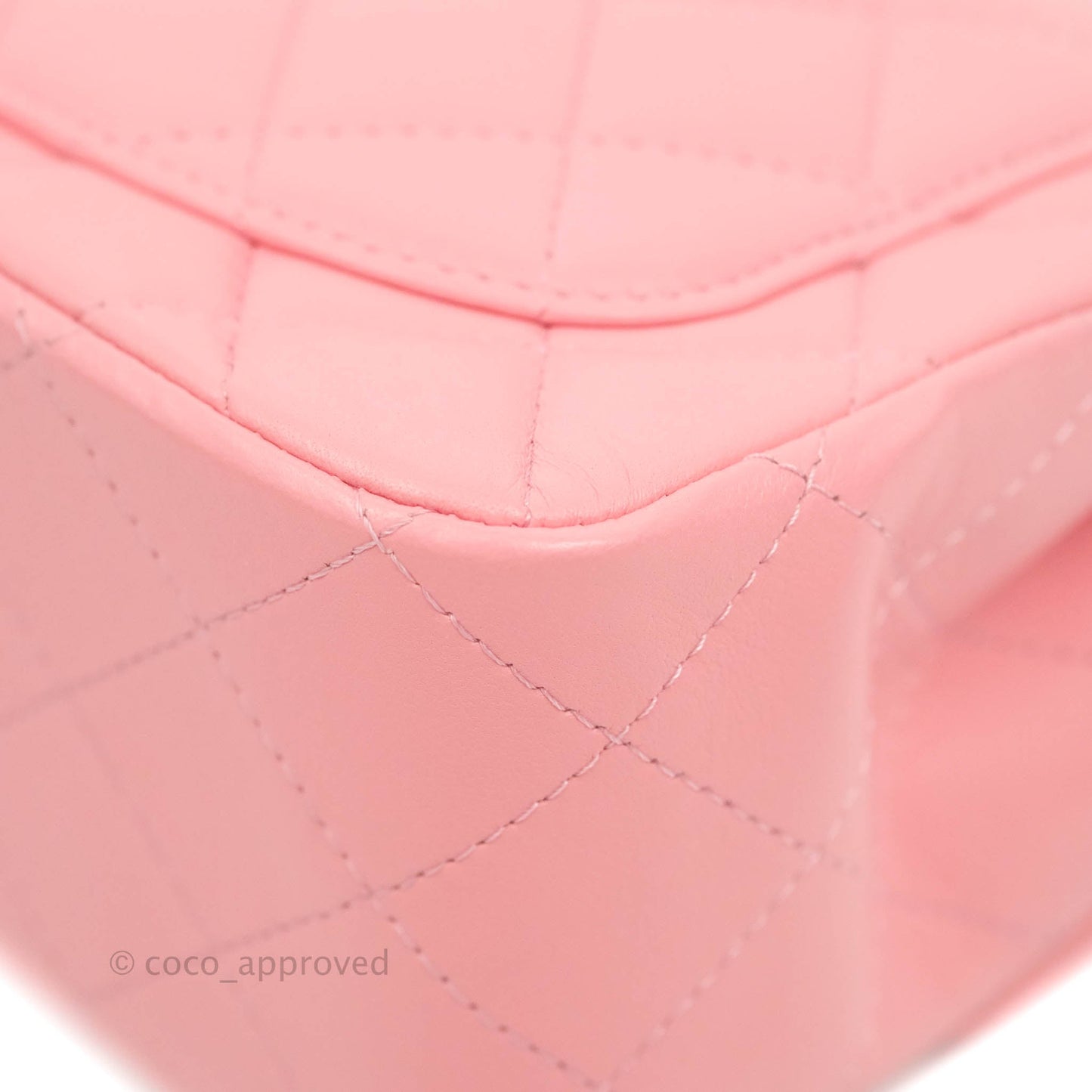 Chanel Mini Square Pink Lambskin Aged Gold Hardware