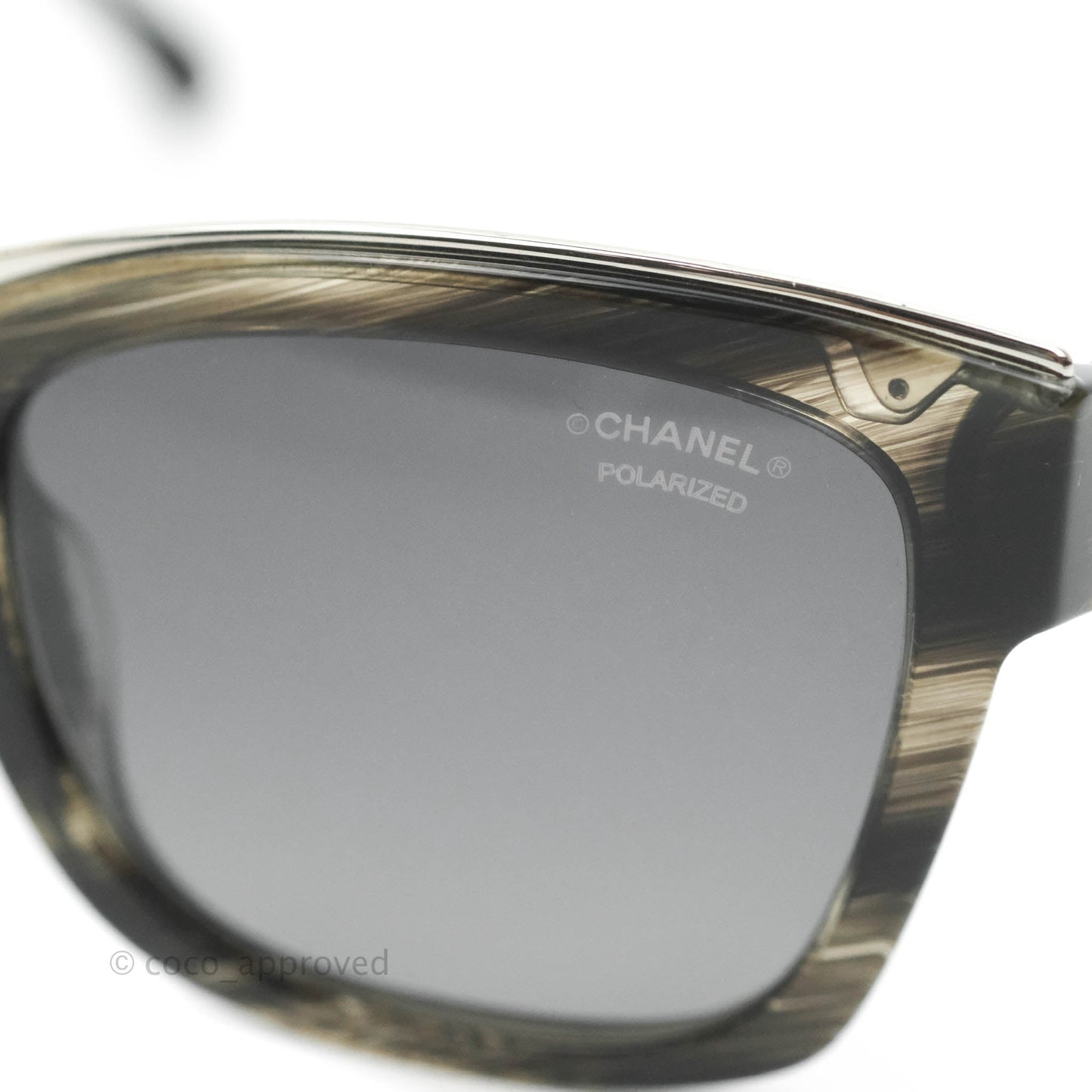 Chanel Square Chain Sunglasses 5362-Q Shaded Black