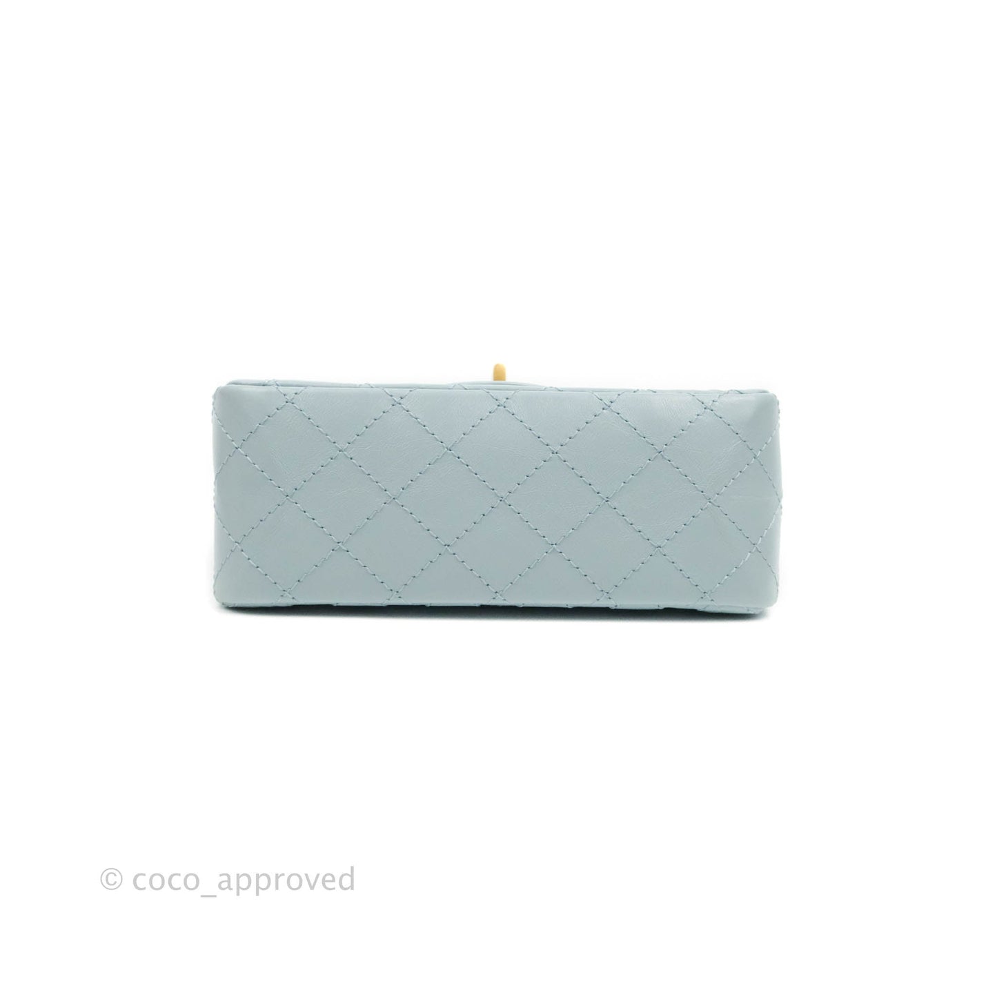 Chanel Mini Reissue 224 Light Blue Aged Calfskin Aged Gold Hardware