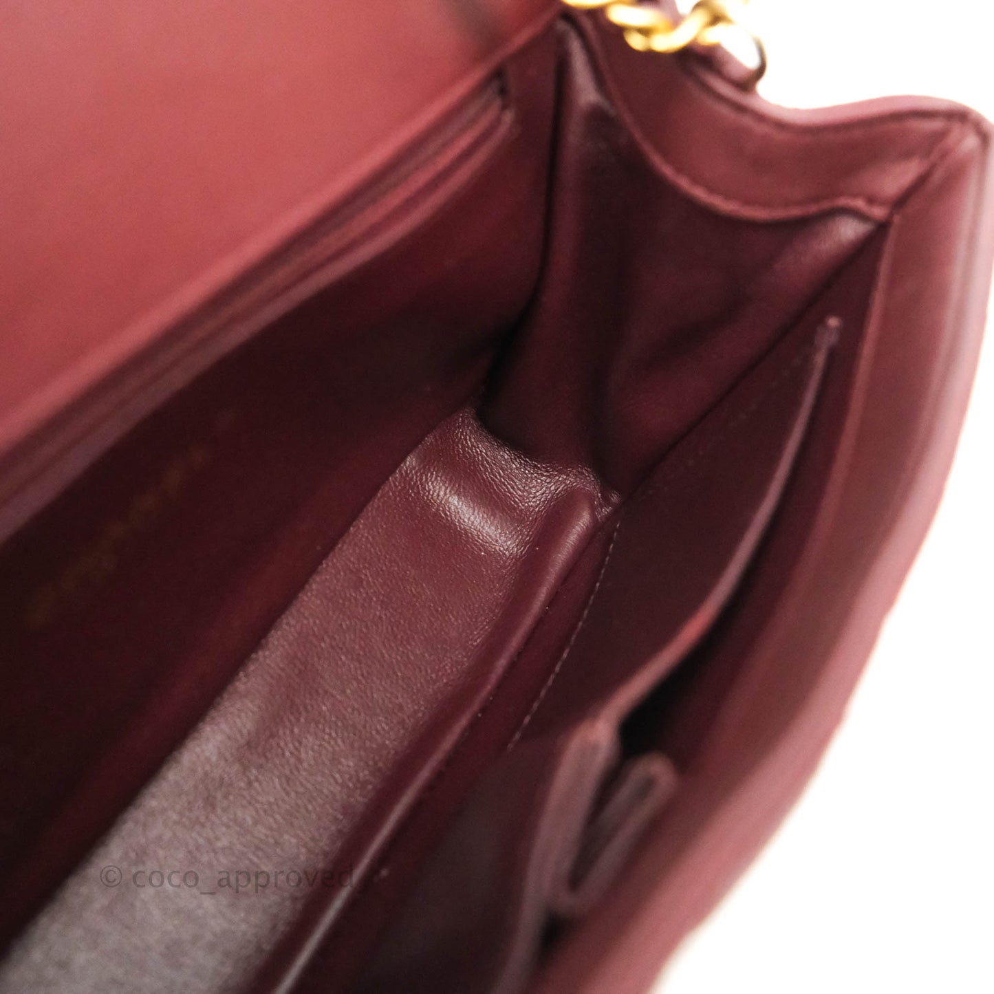Chanel Quilted Small CC Filigree Flap Burgundy Caviar