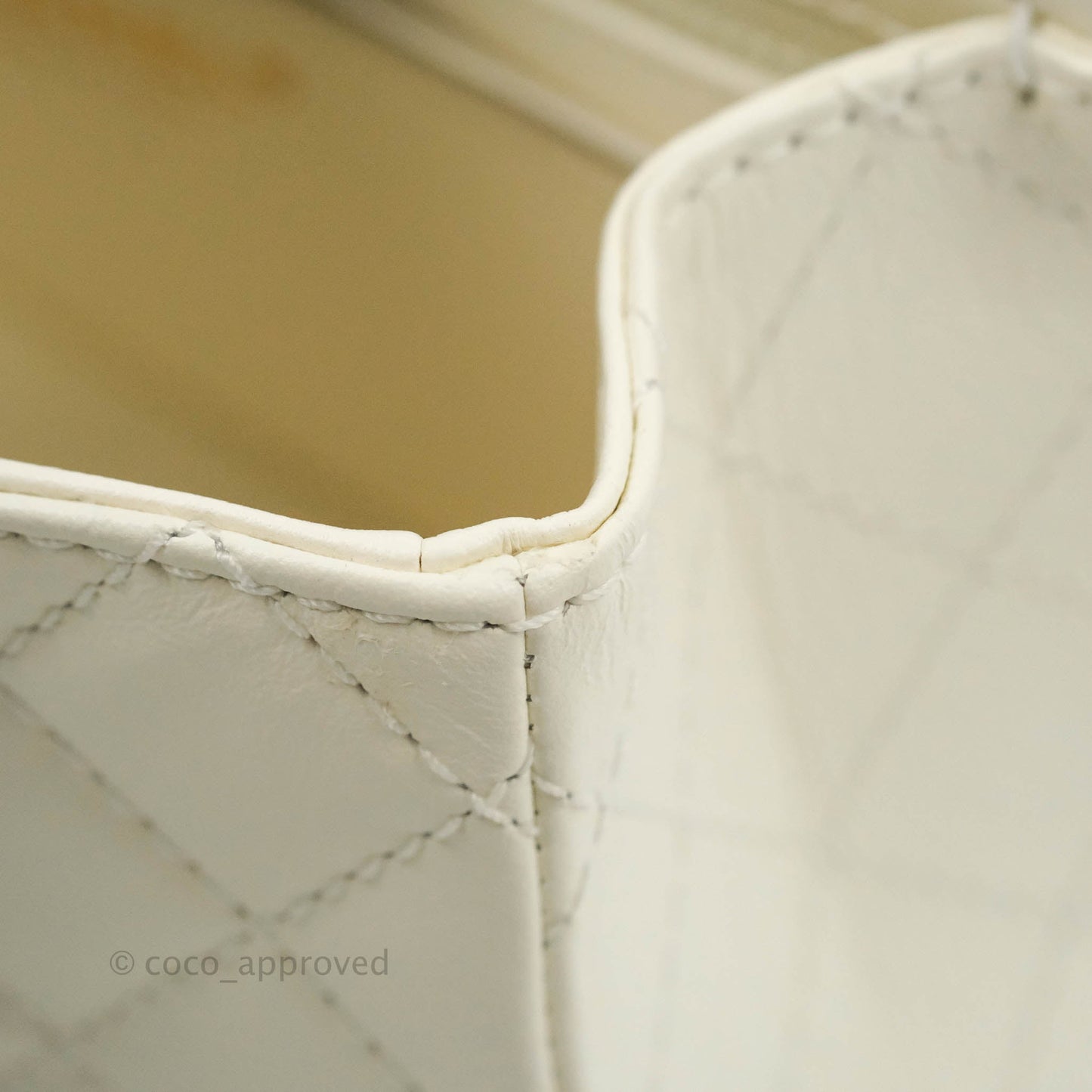 Chanel Mini Reissue 224 White Aged Calfskin Gold Hardware