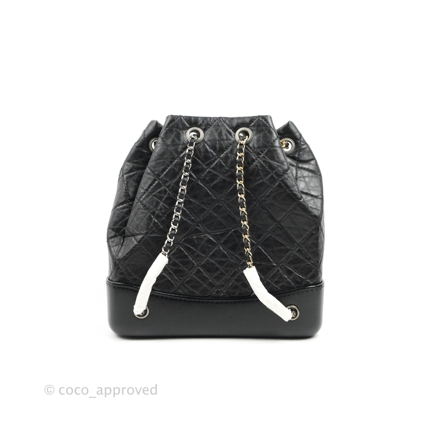 Chanel Small Gabrielle Backpack Black Aged Calfskin