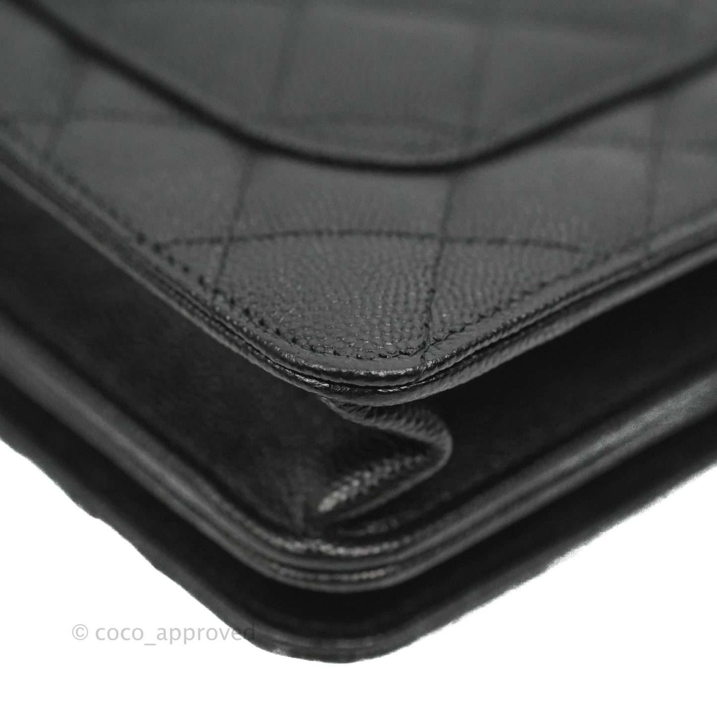 Chanel Quilted WOC Black Caviar Gold Hardware 22A
