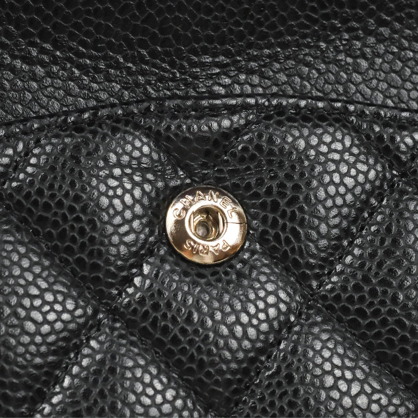 Chanel Classic M/L Medium Flap Quilted Black Caviar Silver Hardware