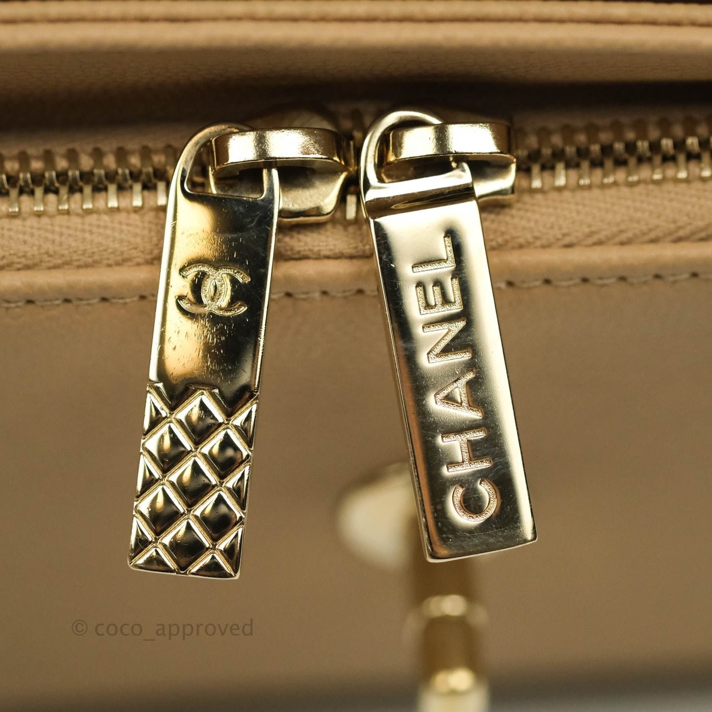 Chanel Quilted Small Business Affinity Flap Dark Beige Caviar Light Gold Hardware