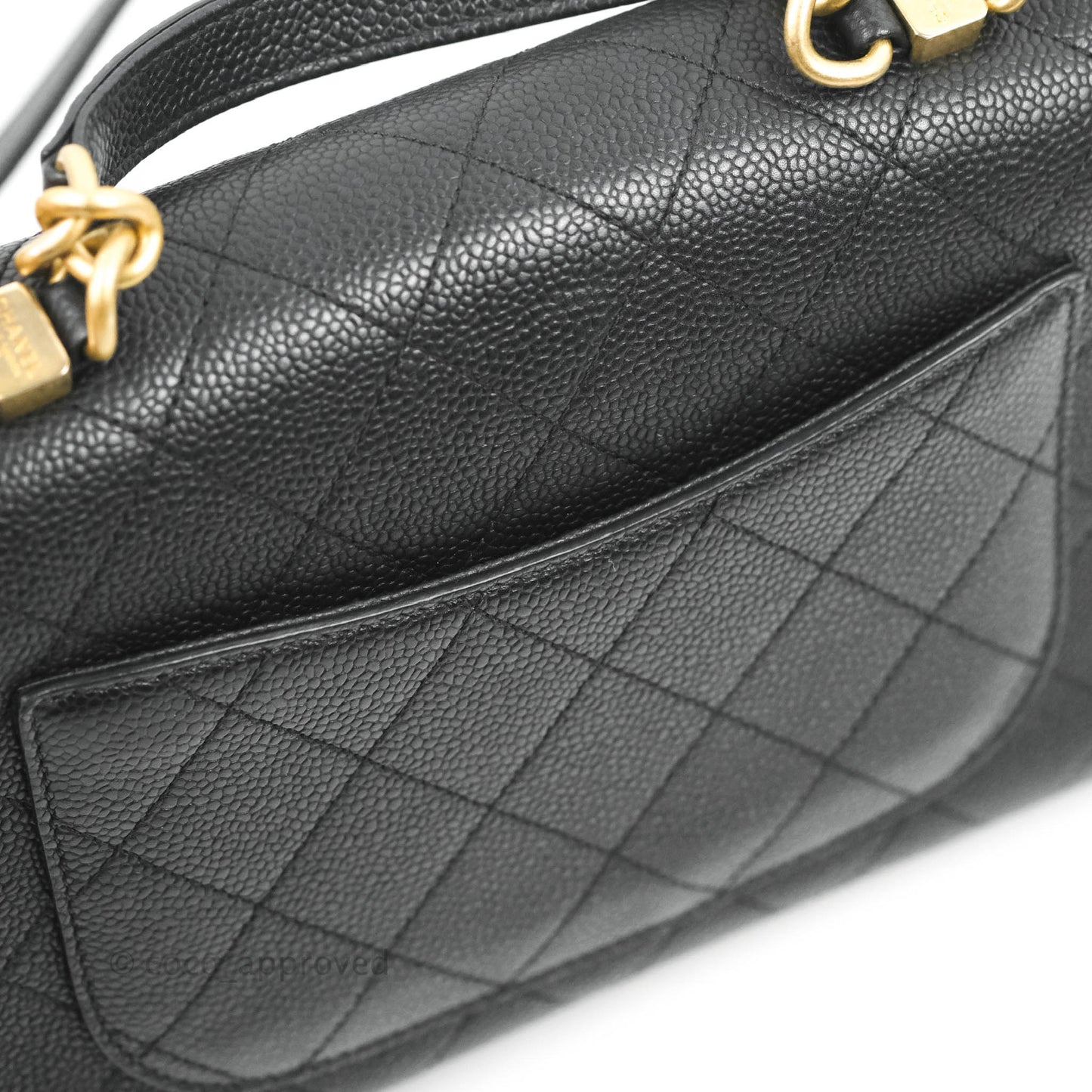 Chanel Small Chic Affinity Grained Calfskin Black Gold Hardware