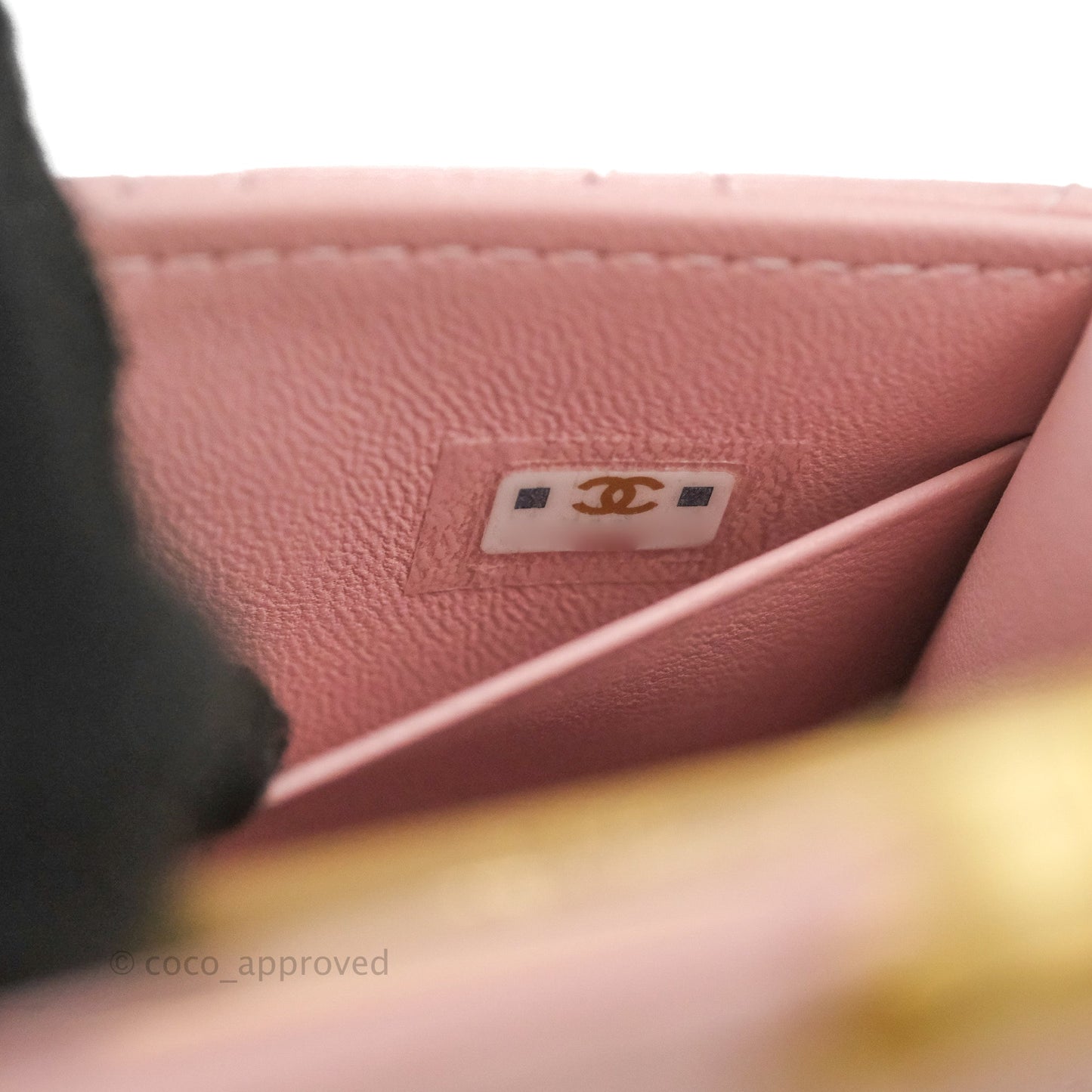 Chanel Mini Enamel Handle Clutch on Chain Pink Lambskin Gold Hardware 22B