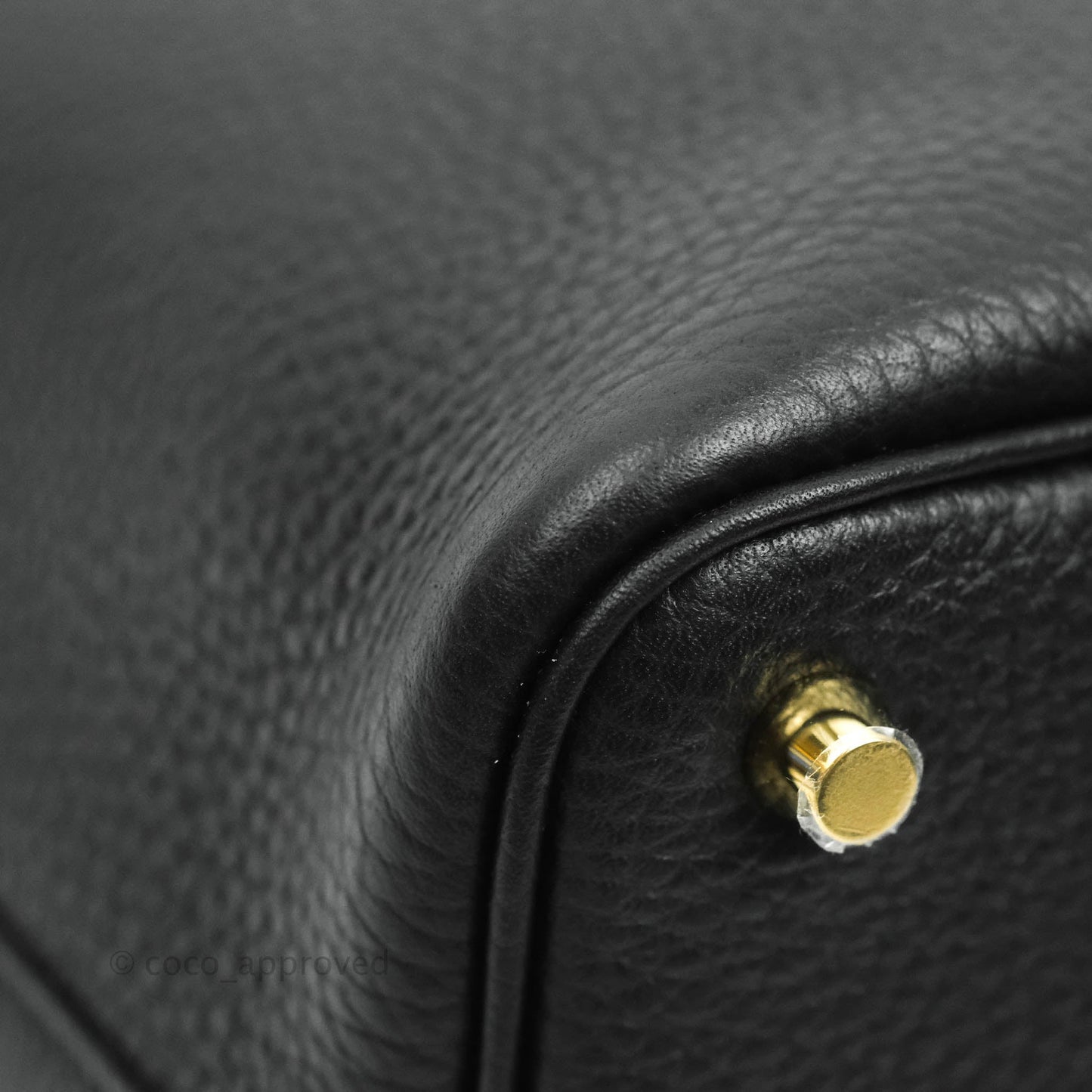 Hermès Taurillon Clemence Picotin Lock 18 PM Black Gold Hardware