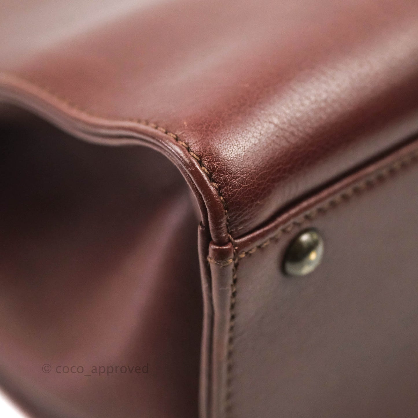 Chanel Vintage Burgundy Calfskin Tote Bag