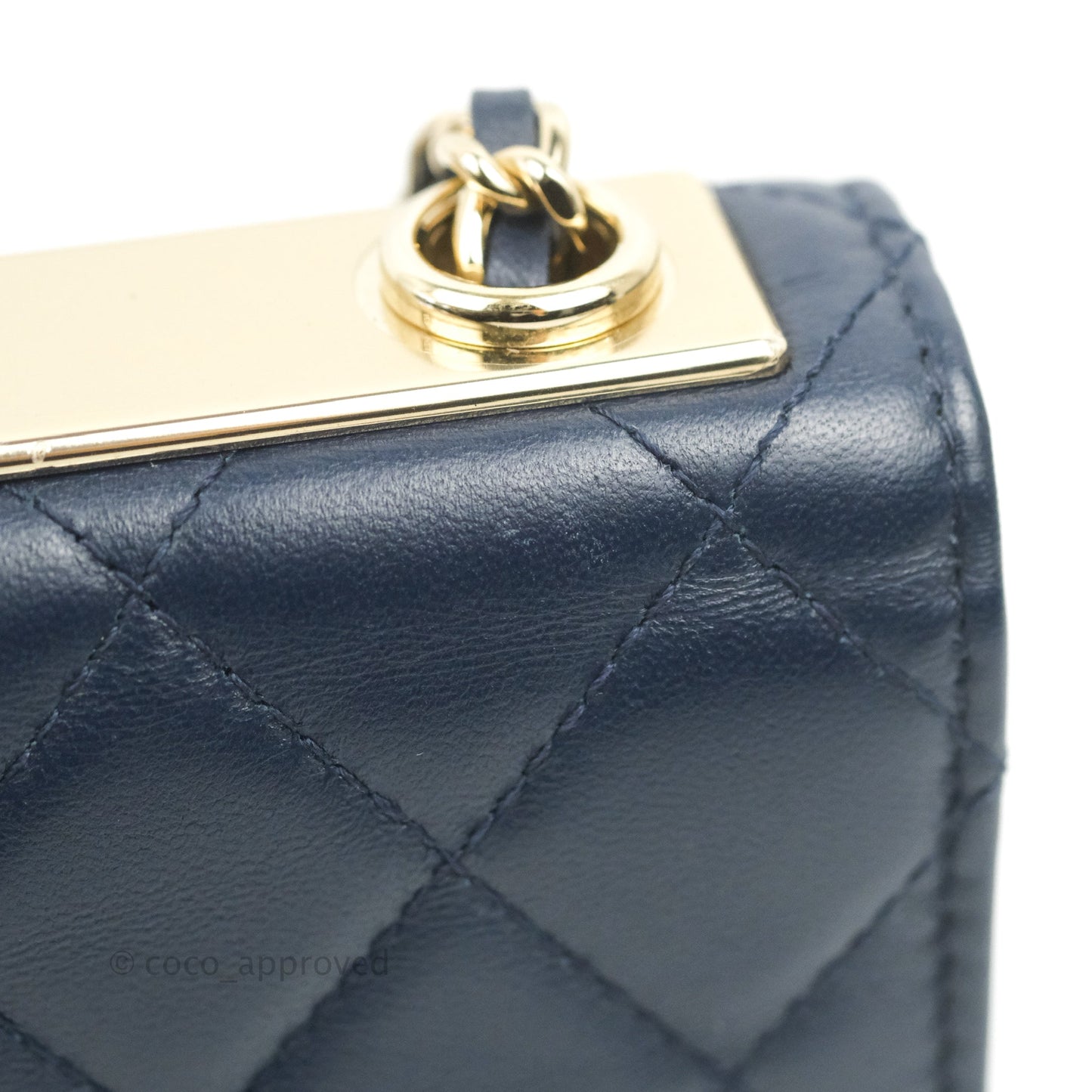Chanel Trendy CC WOC Wallet On Chain Navy Lambskin Gold Hardware