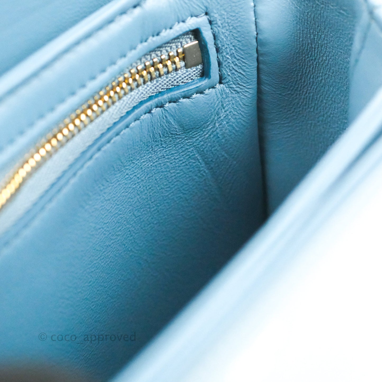 Celine Teen Triomphe Bag Shiny Calfskin Denim Blue