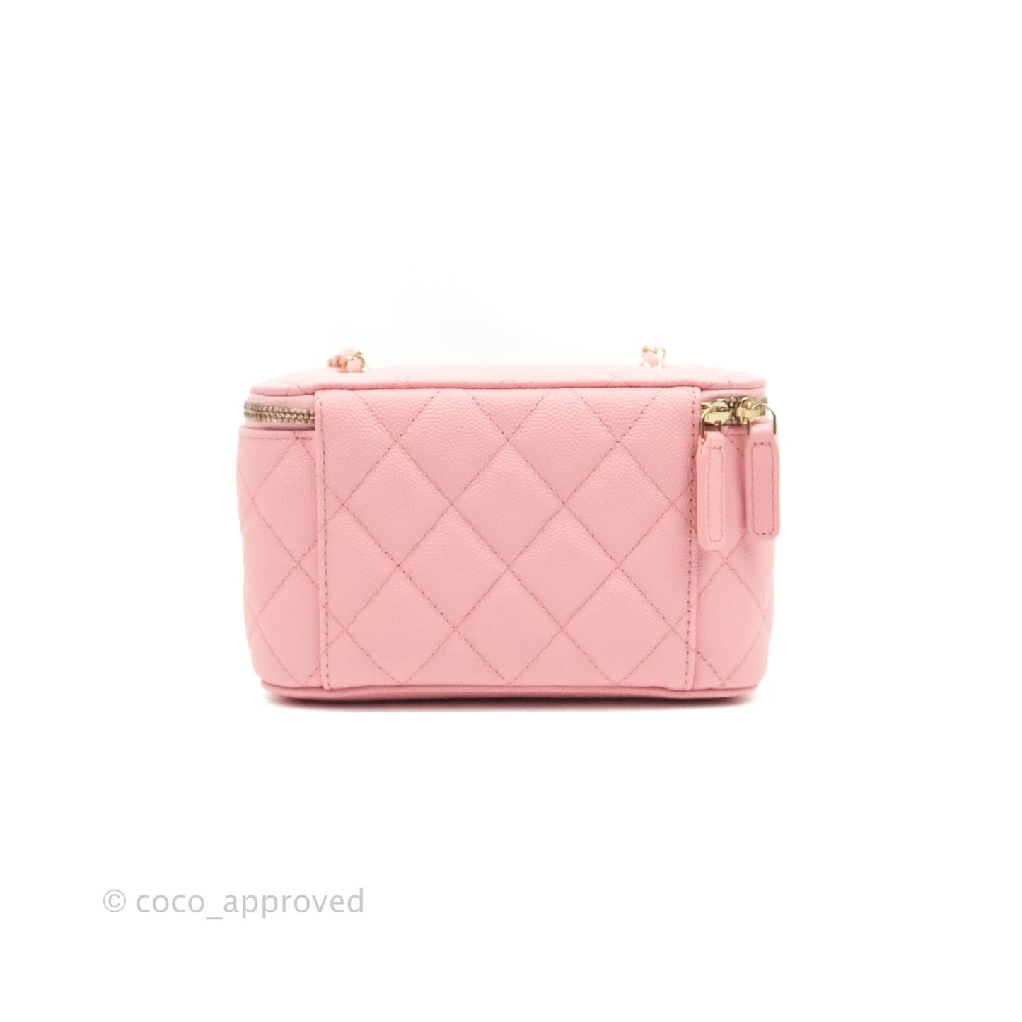 Chanel Classic Vanity with Chain Pink Caviar Gold Hardware