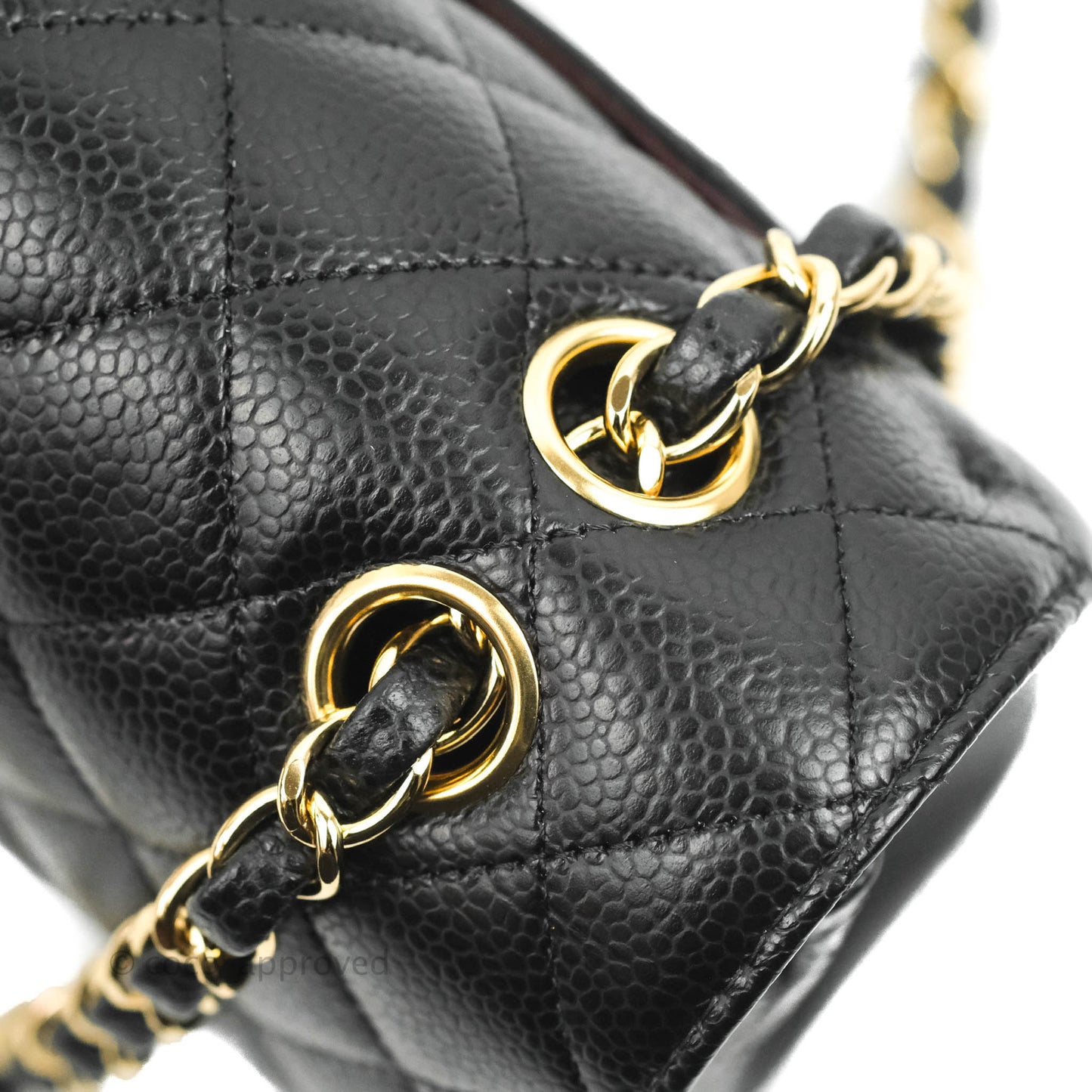 Chanel Small Classic Quilted Flap Black Caviar Gold Hardware