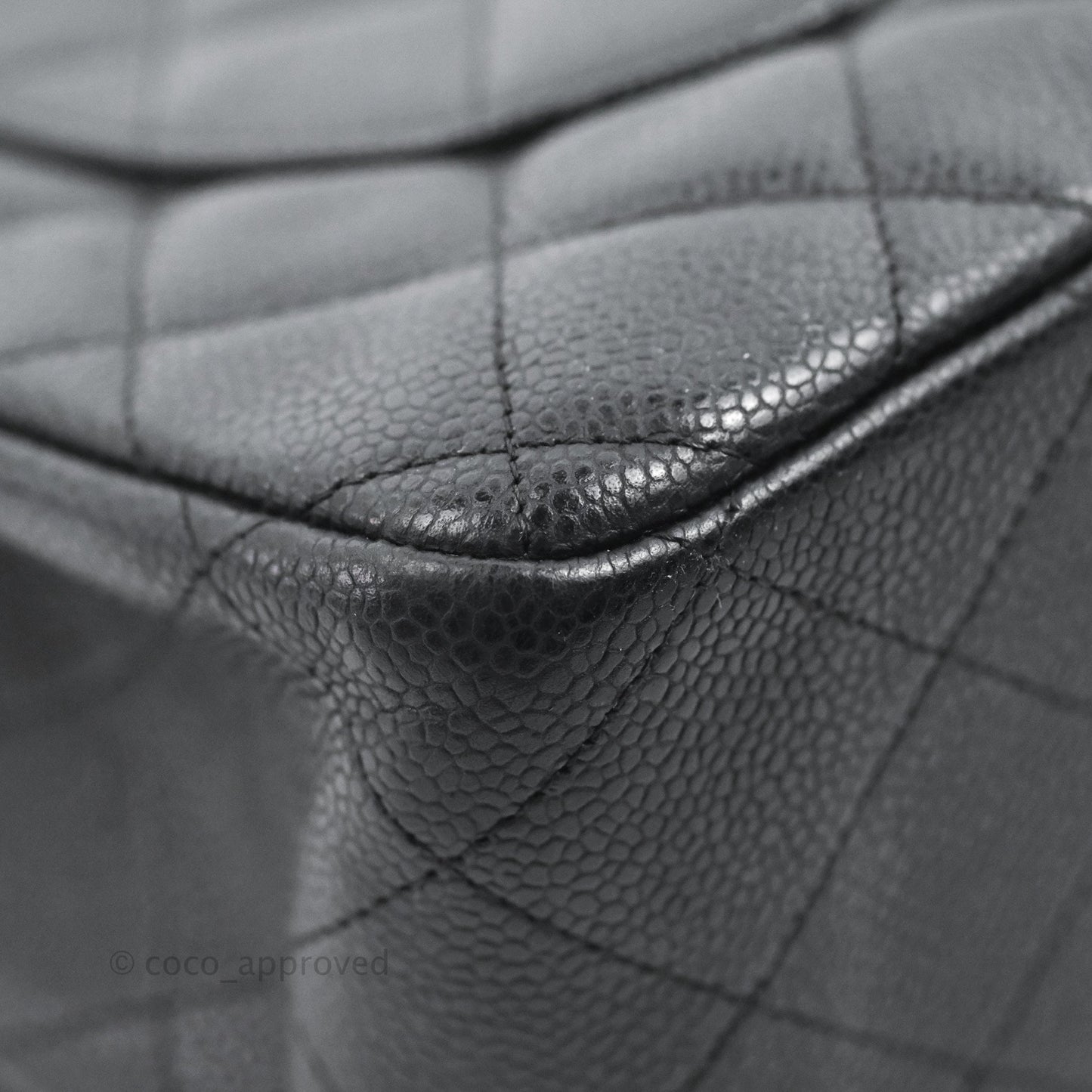 Chanel Jumbo Double Flap Black Caviar Silver Hardware⁣⁣