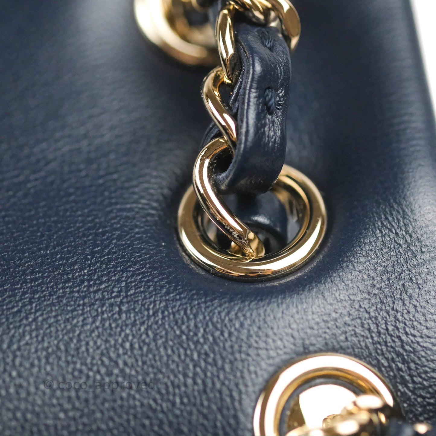 Chanel Duma Backpack Medium Navy Calfskin Gold Hardware 23P