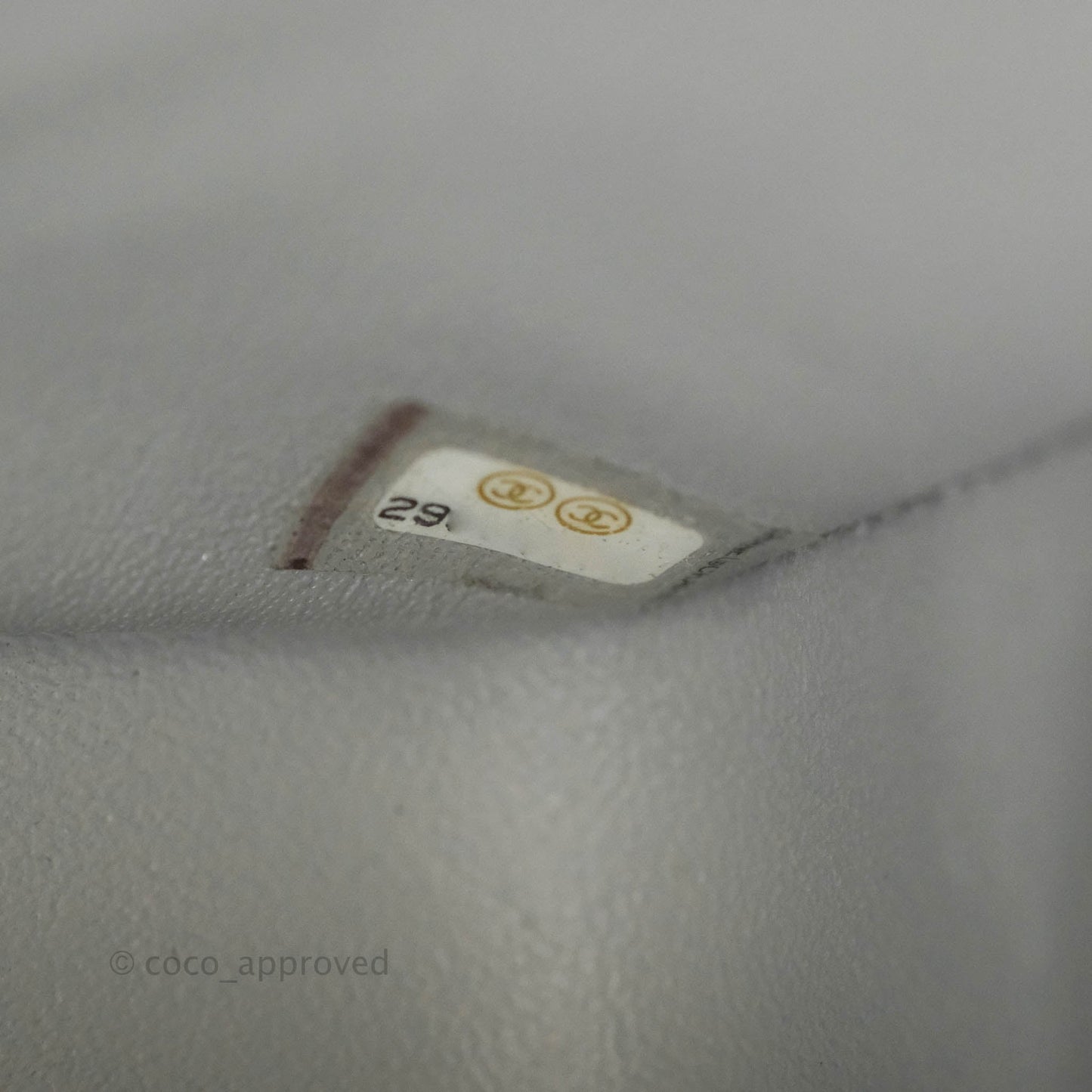 Chanel Mini Square Chevron Grey Lambskin Gold Hardware