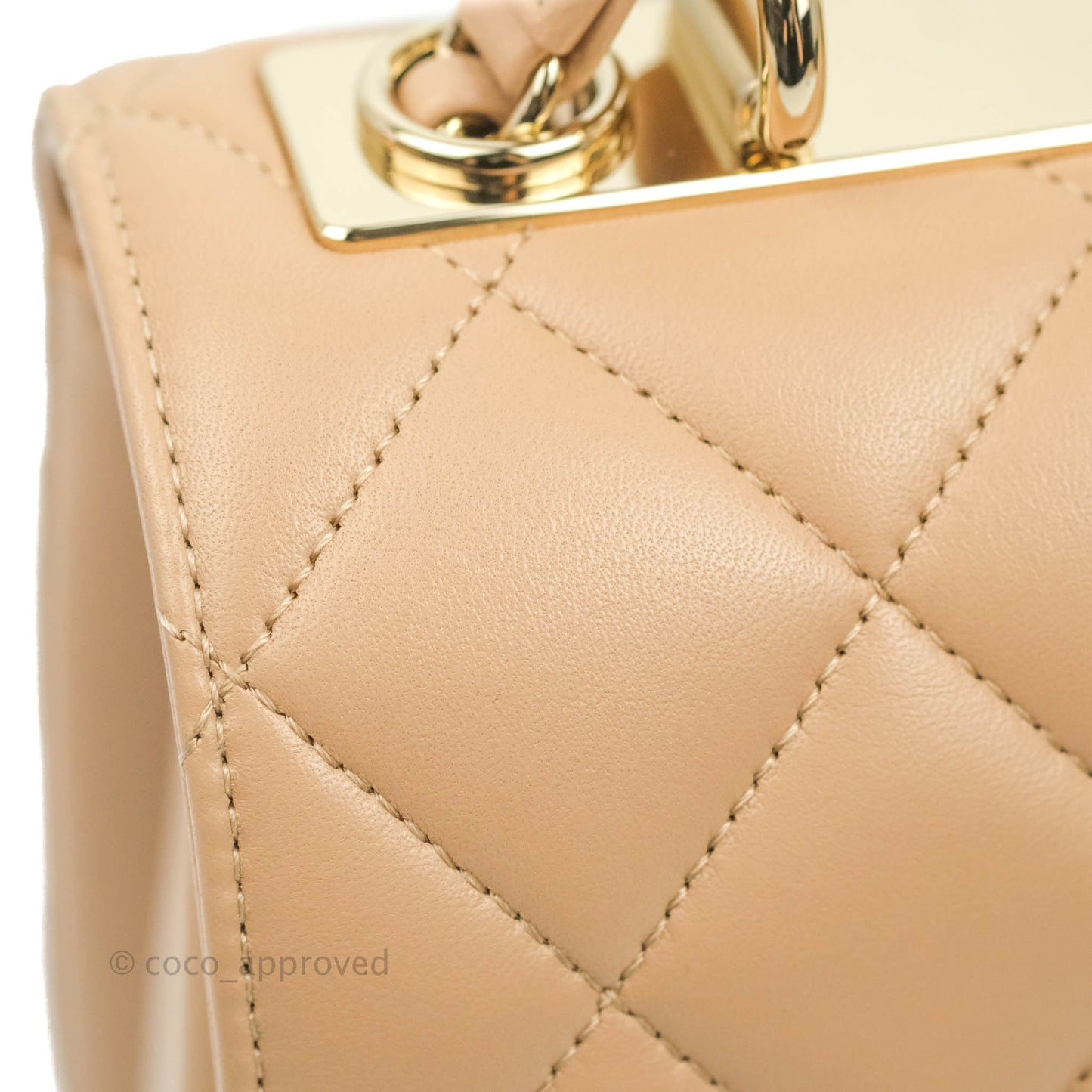 Chanel Trendy CC Small Beige Lambskin Gold Hardware 22S