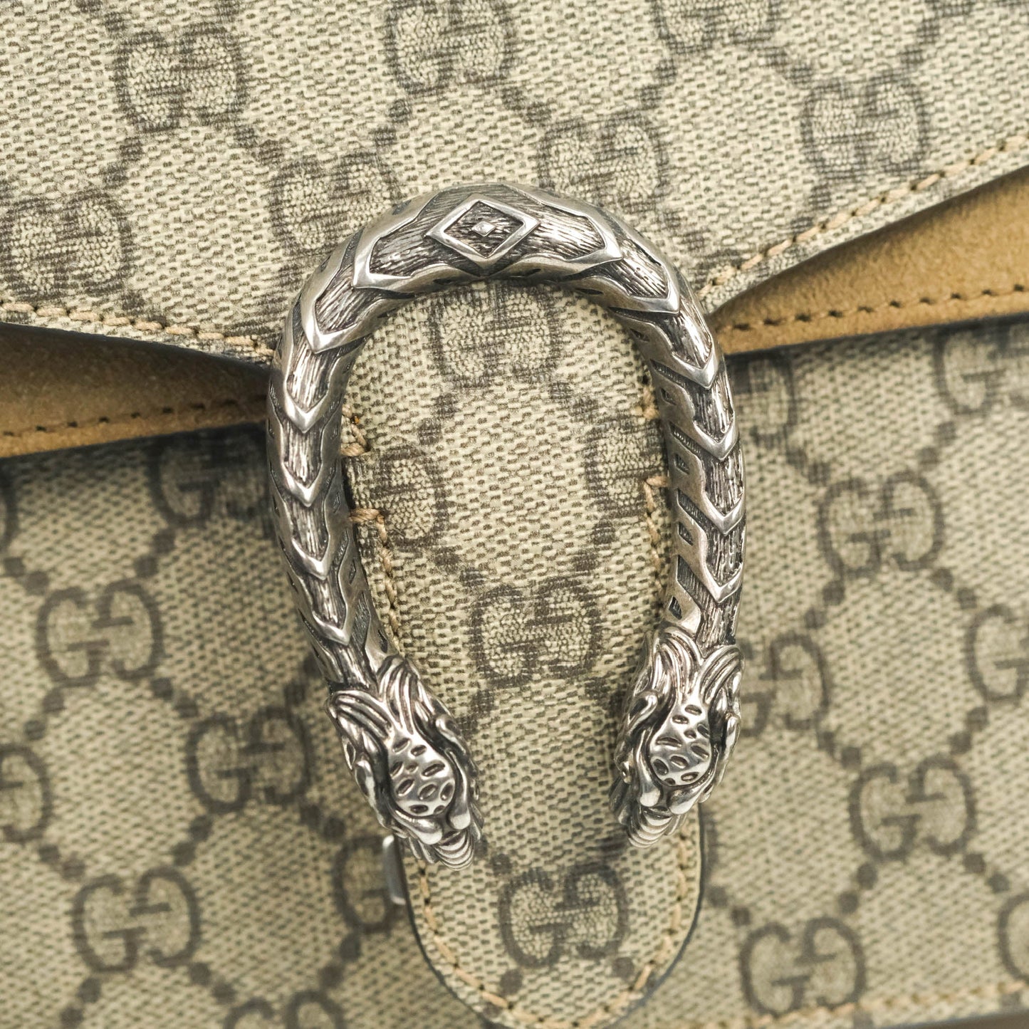 Gucci Dionysus GG Supreme Mini Bag Ruthenium Hardware