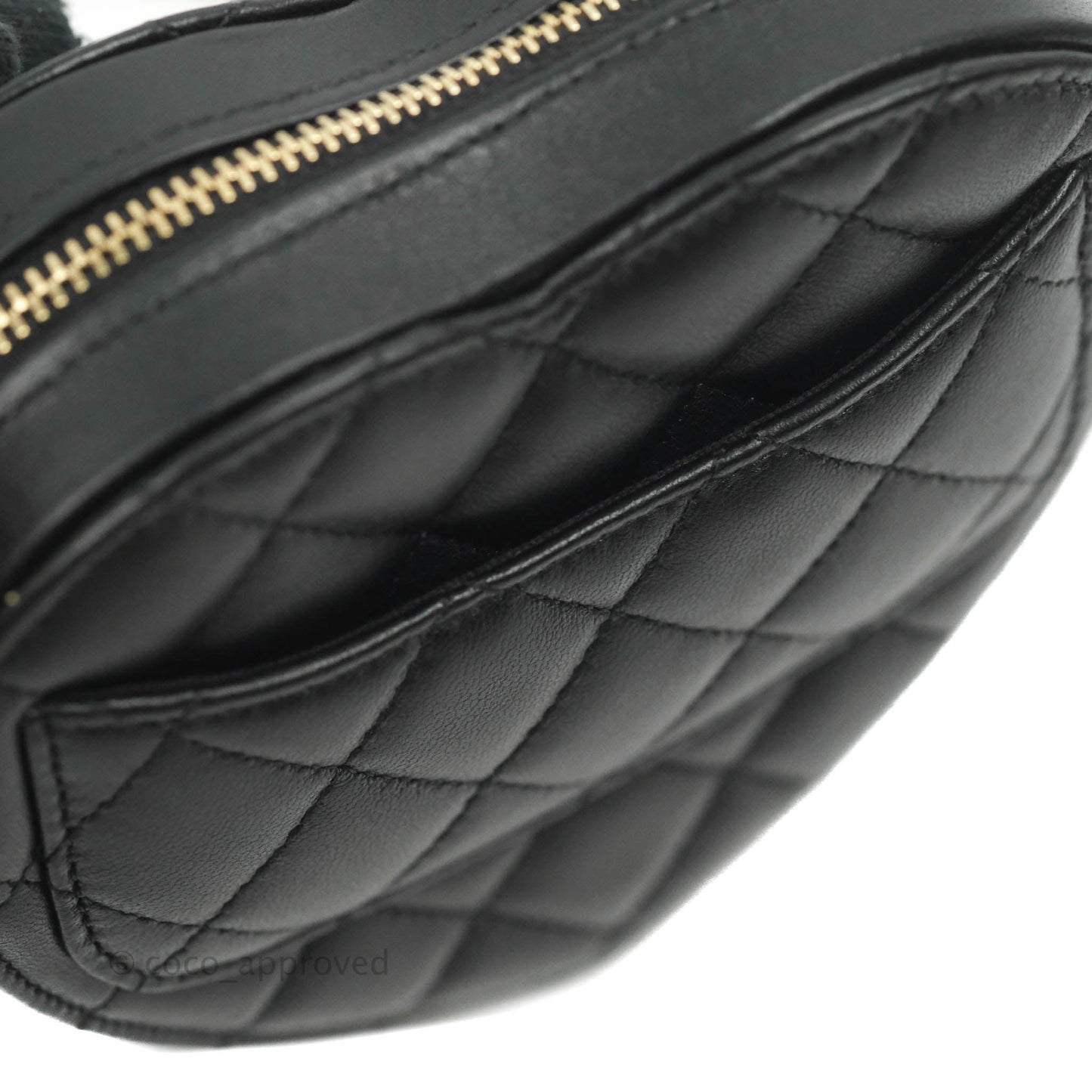 Chanel Small Heart Bag Black Lambskin Gold Hardware 22S