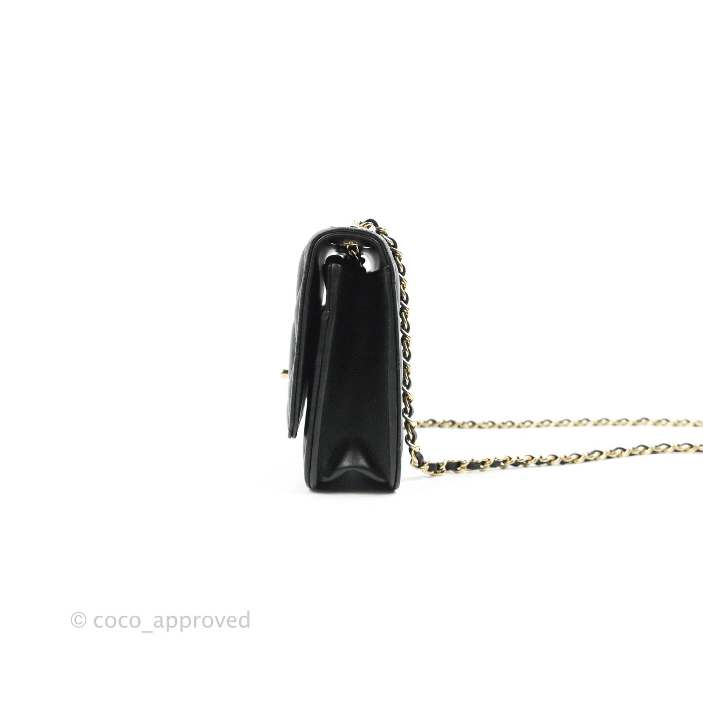 Chanel Quilted WOC Black Lambskin Gold Hardware