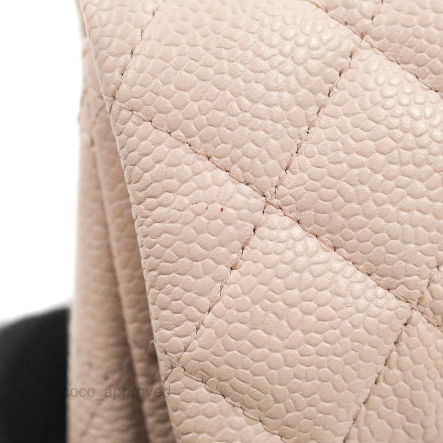 Chanel Quilted Mini Square Sakura Pink Caviar Ruthenium Hardware