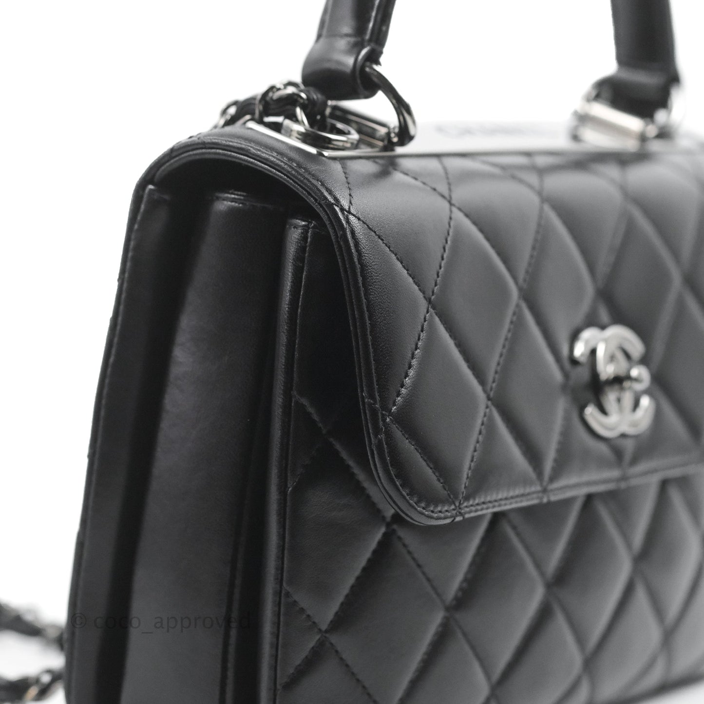Chanel Trendy CC Small Black Lambskin Dark Silver Hardware