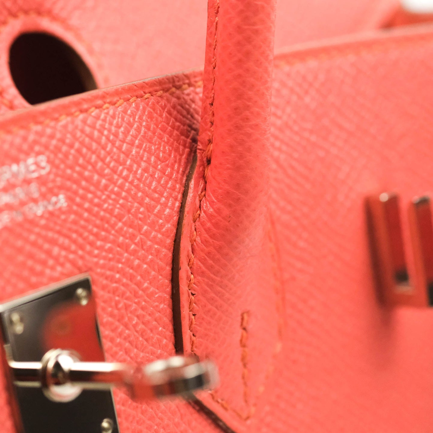 Hermes Birkin 25 Flamingo Epsom Palladium Hardware