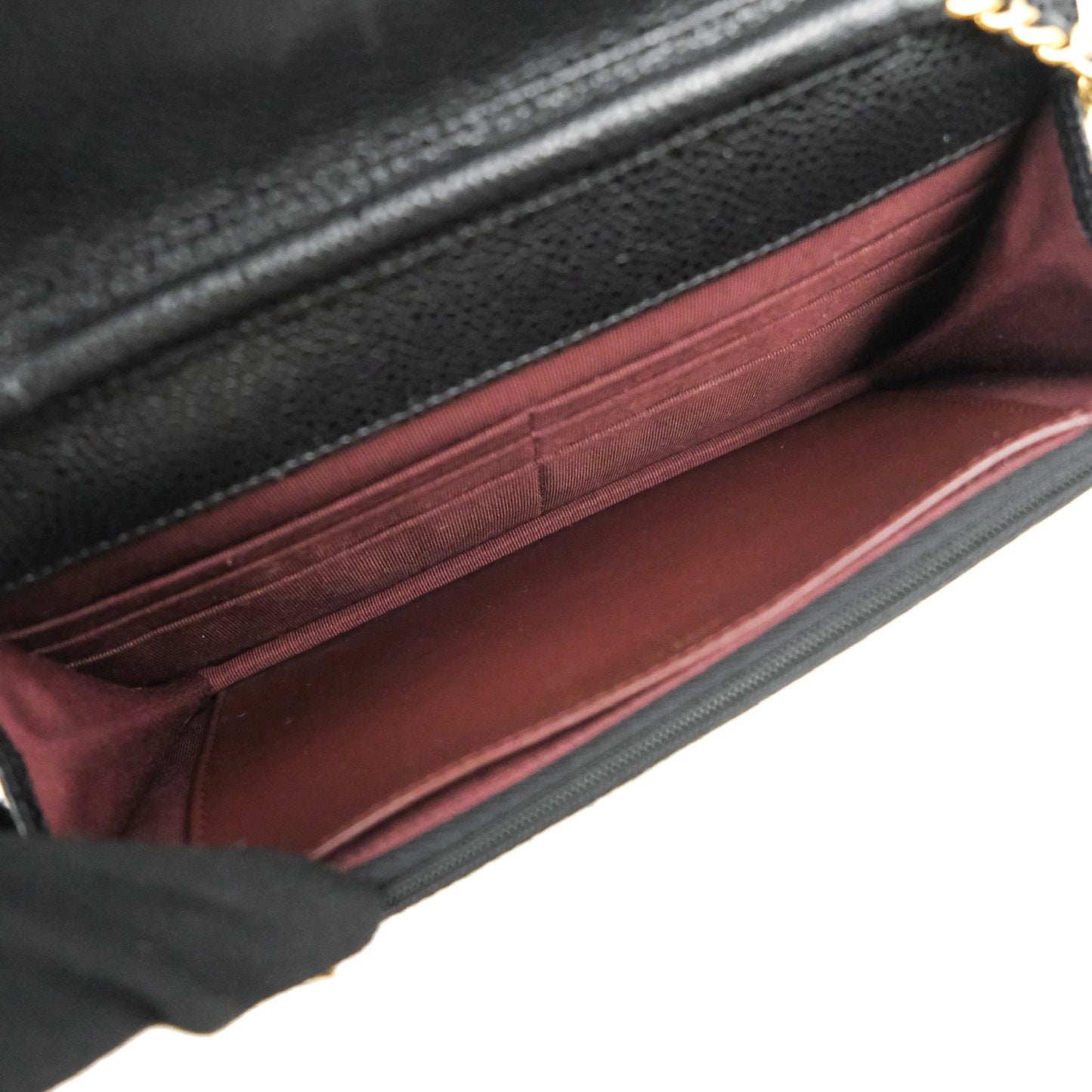 Chanel Quilted CC Chain Wallet on Chain WOC Black Caviar Gold Hardware