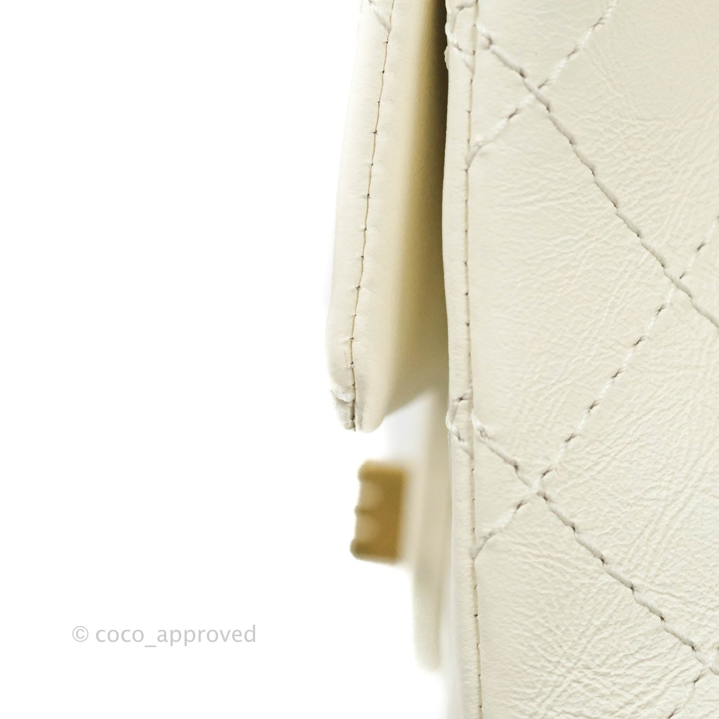 Chanel Mini Reissue 224 White Aged Calfskin Gold Hardware