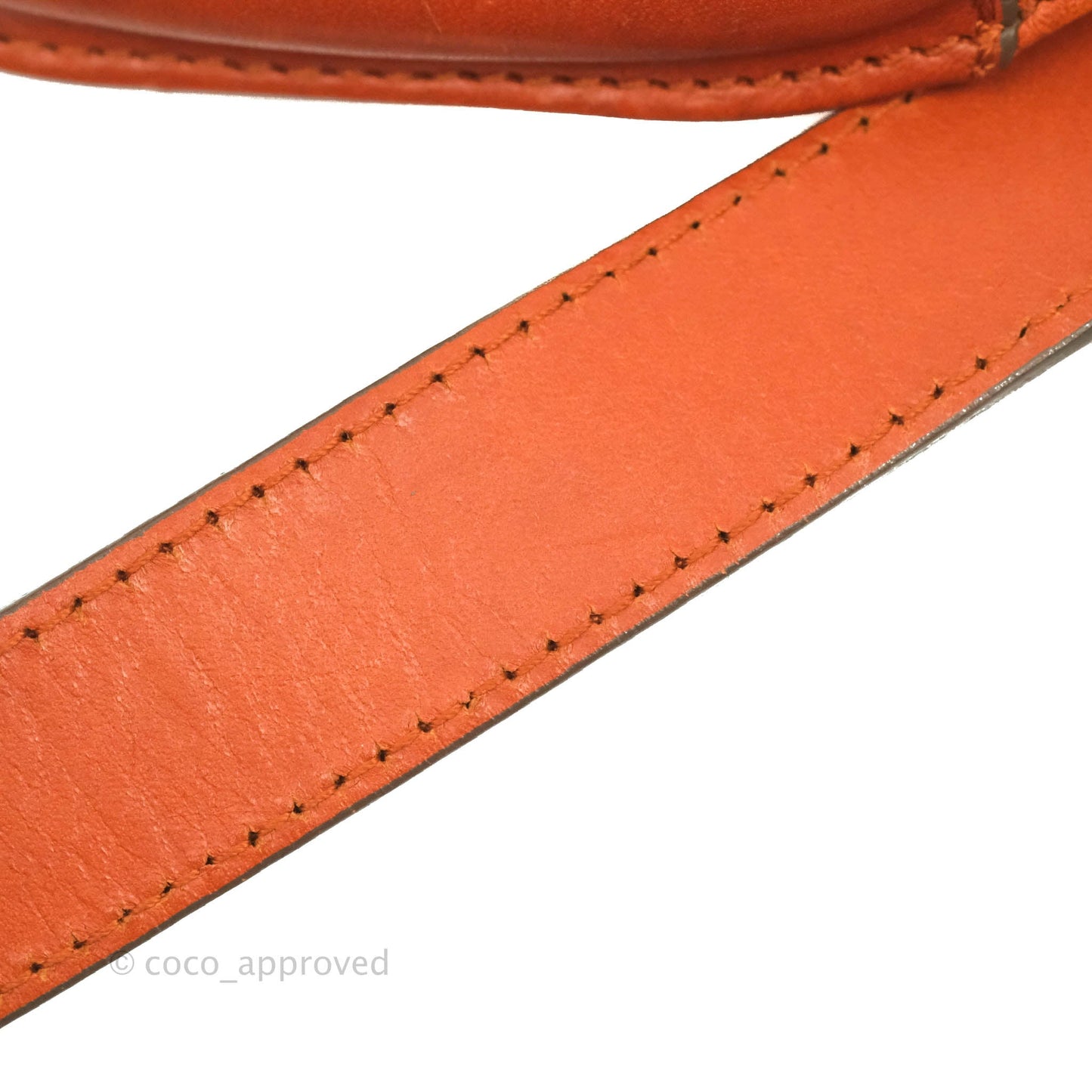 Salvatore Ferragamo Orange Top Handle Bag With Strap
