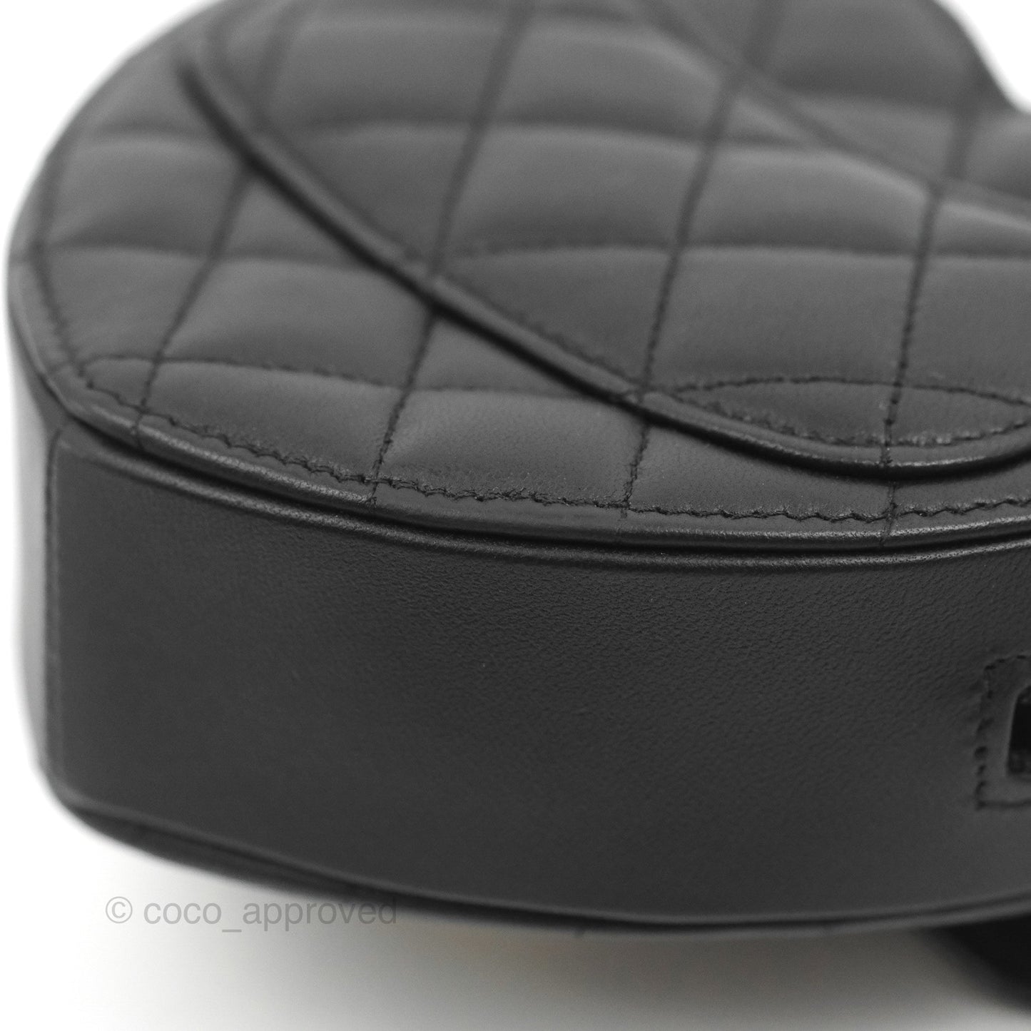 Chanel Small Heart Bag Black Lambskin Gold Hardware 22S