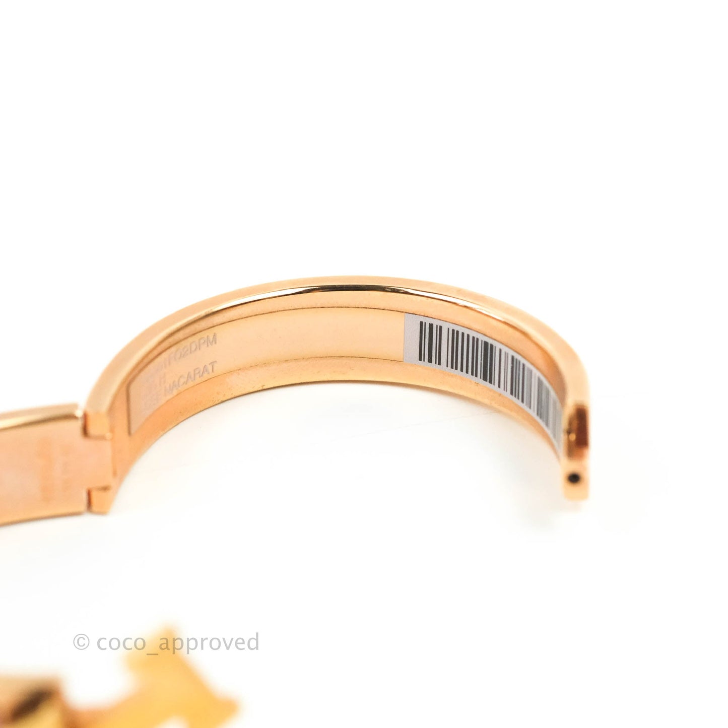 Hermès Clic H Bracelet Pink Nacarat Rose Gold PM