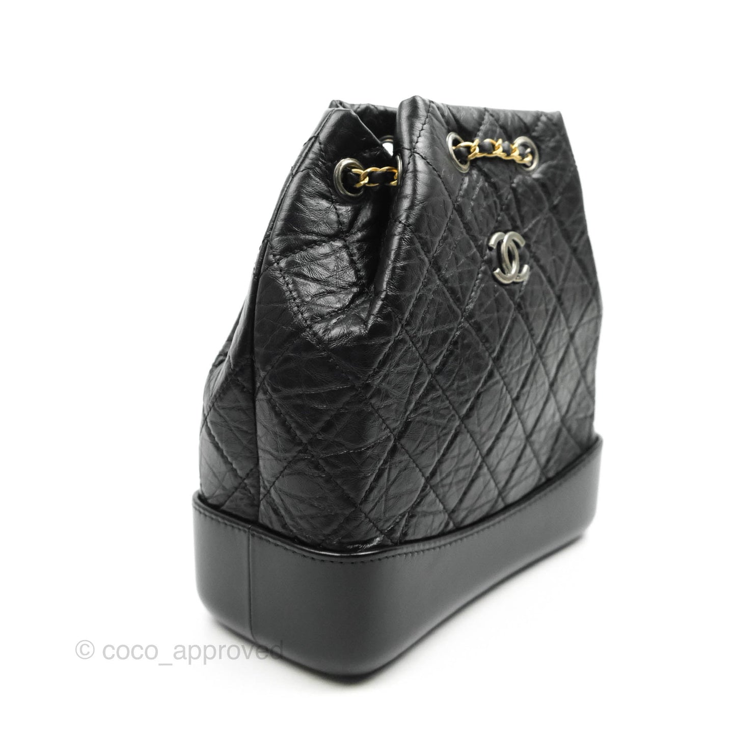 Chanel Small Gabrielle Backpack Black Aged Calfskin