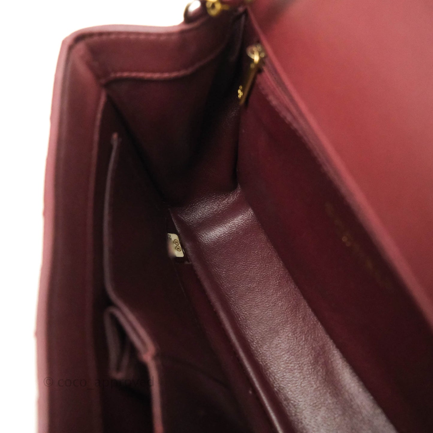 Chanel Quilted Small CC Filigree Flap Burgundy Caviar