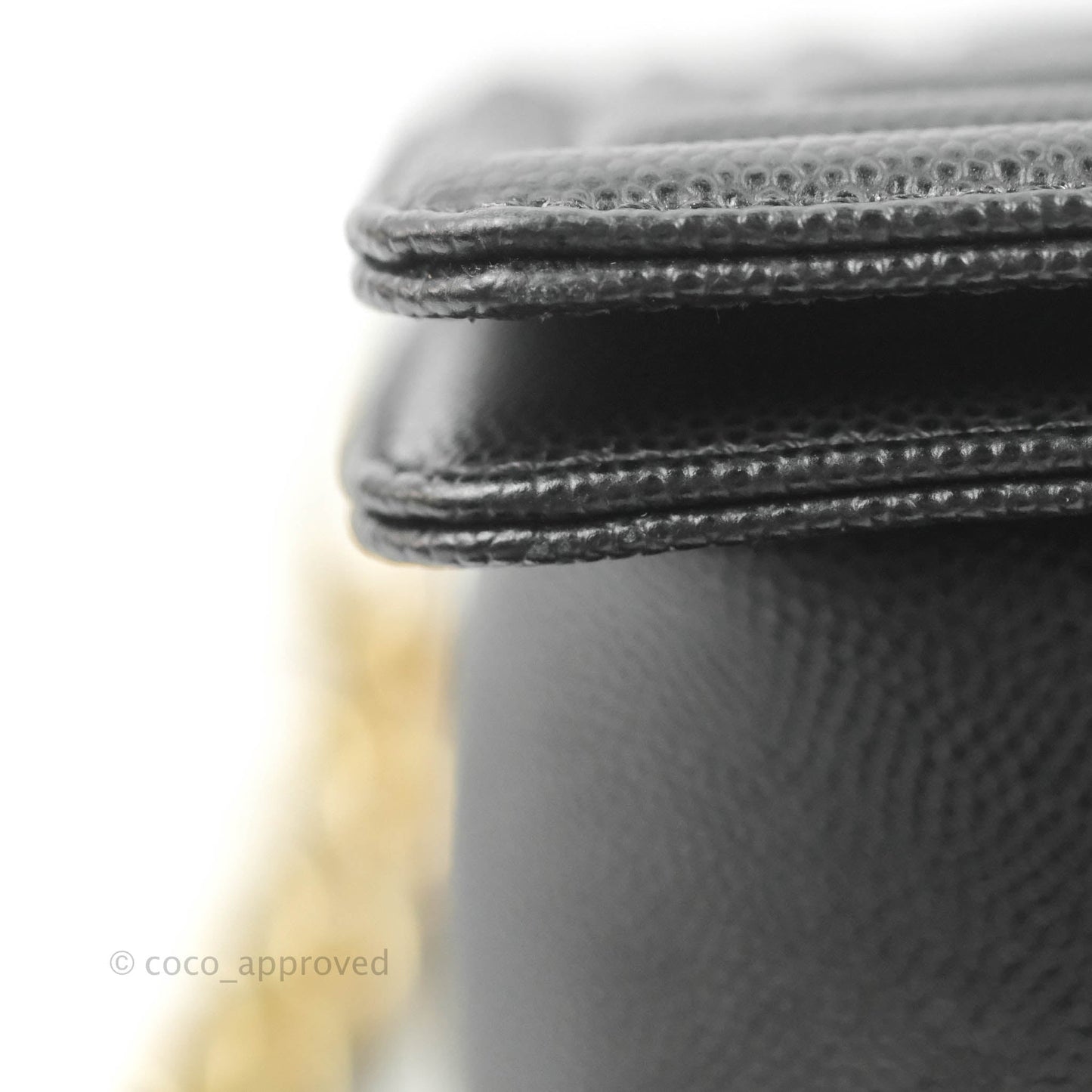 Chanel Chevron Medium Boy Black Caviar Gold Hardware