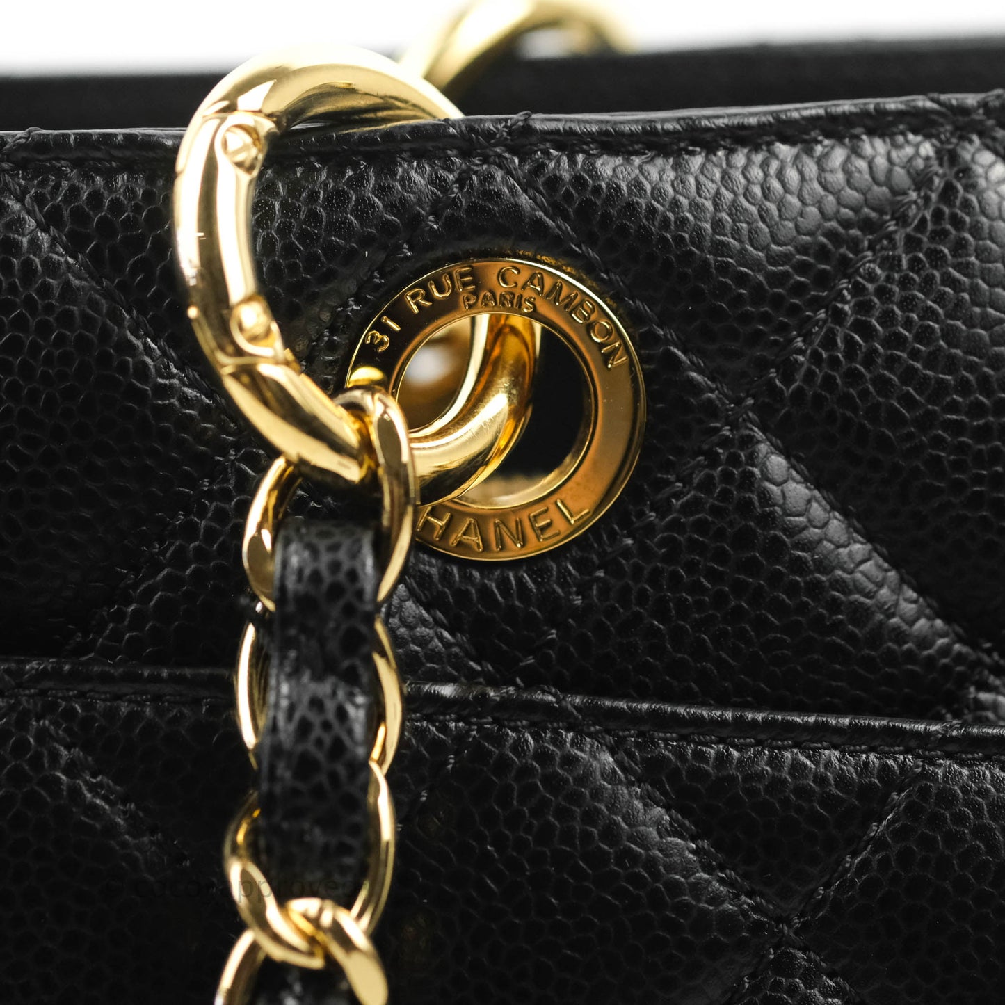 Chanel XL GST Black Caviar Gold Hardware