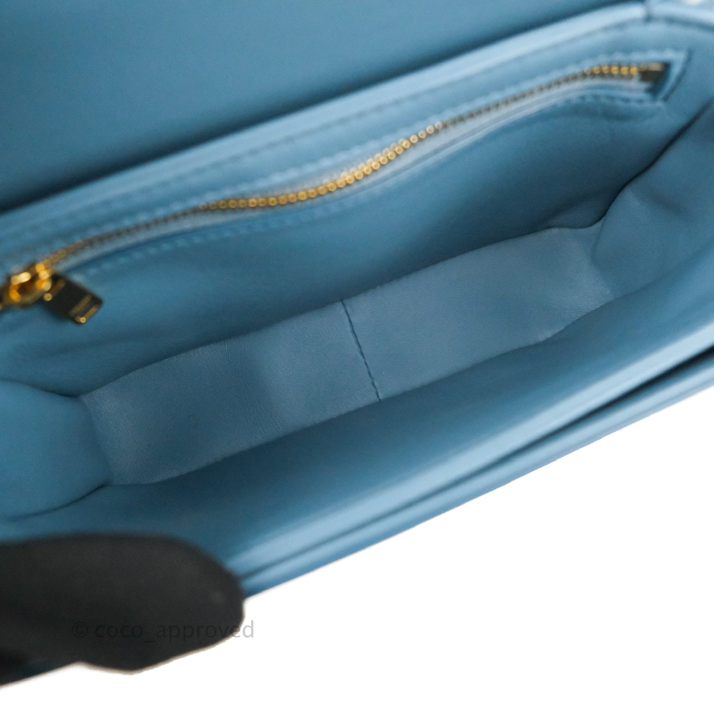 Celine Teen Triomphe Bag Shiny Calfskin Denim Blue