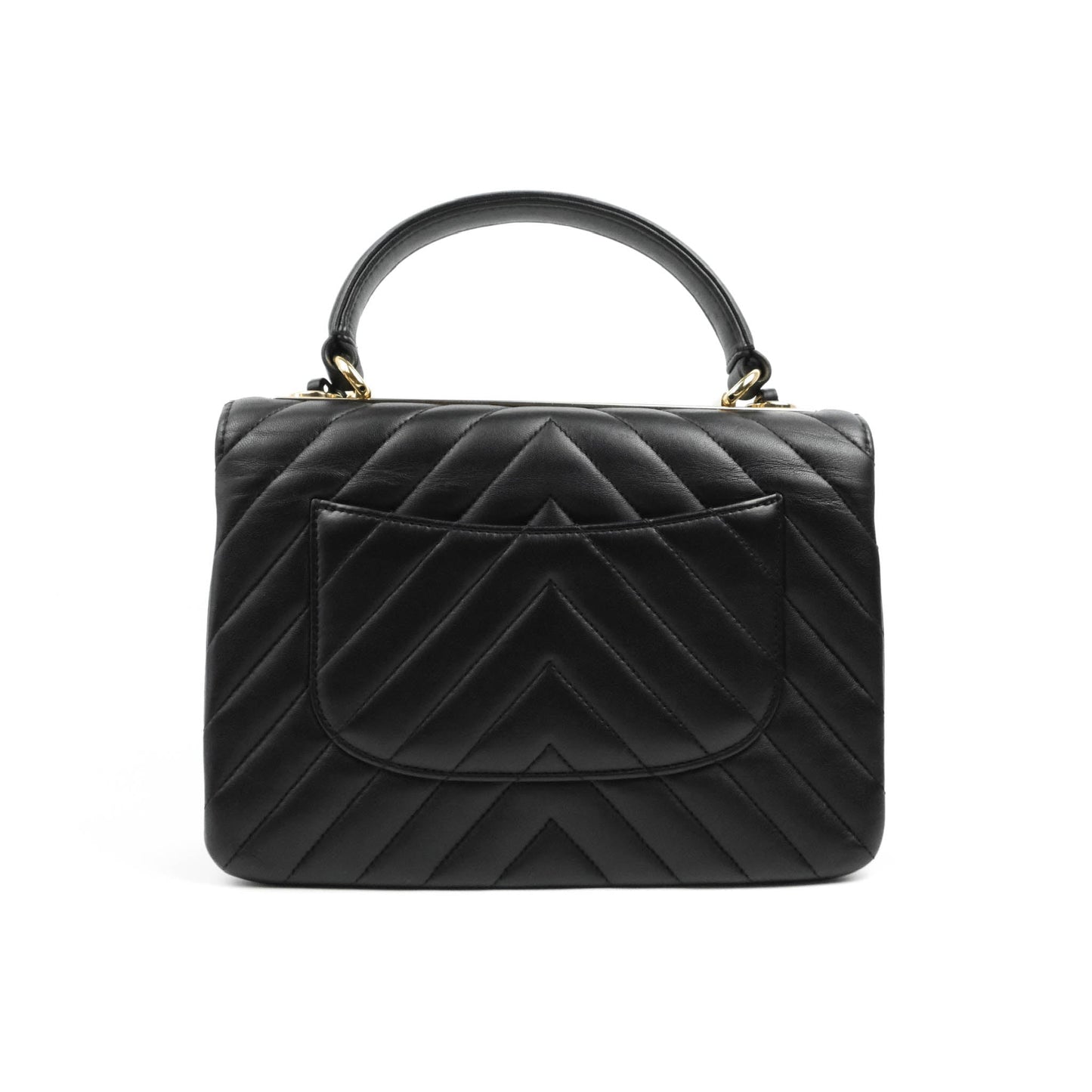 Chanel Trendy CC Chevron Small Black Lambskin Gold Hardware