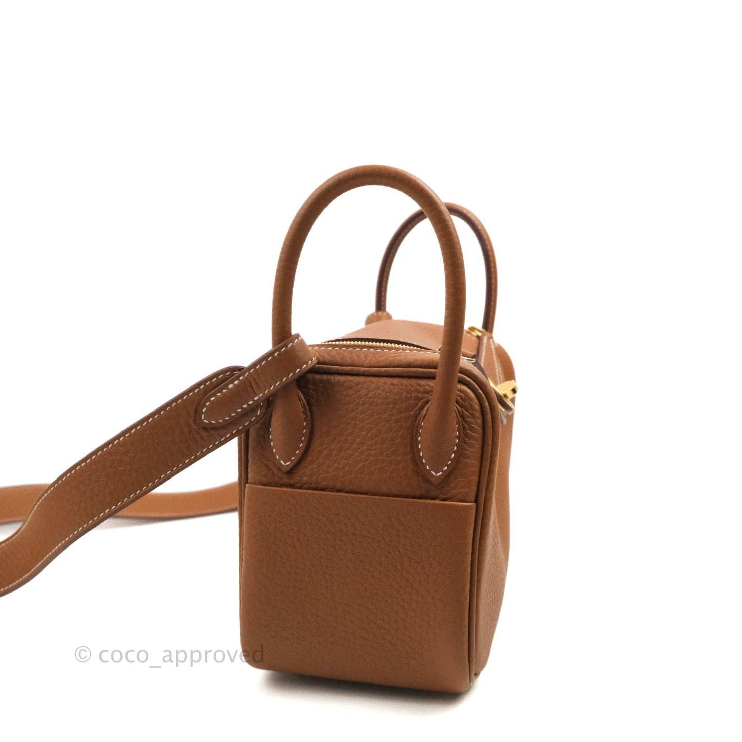 Hermès Mini Lindy 20 Gold Clemence Gold Hardware