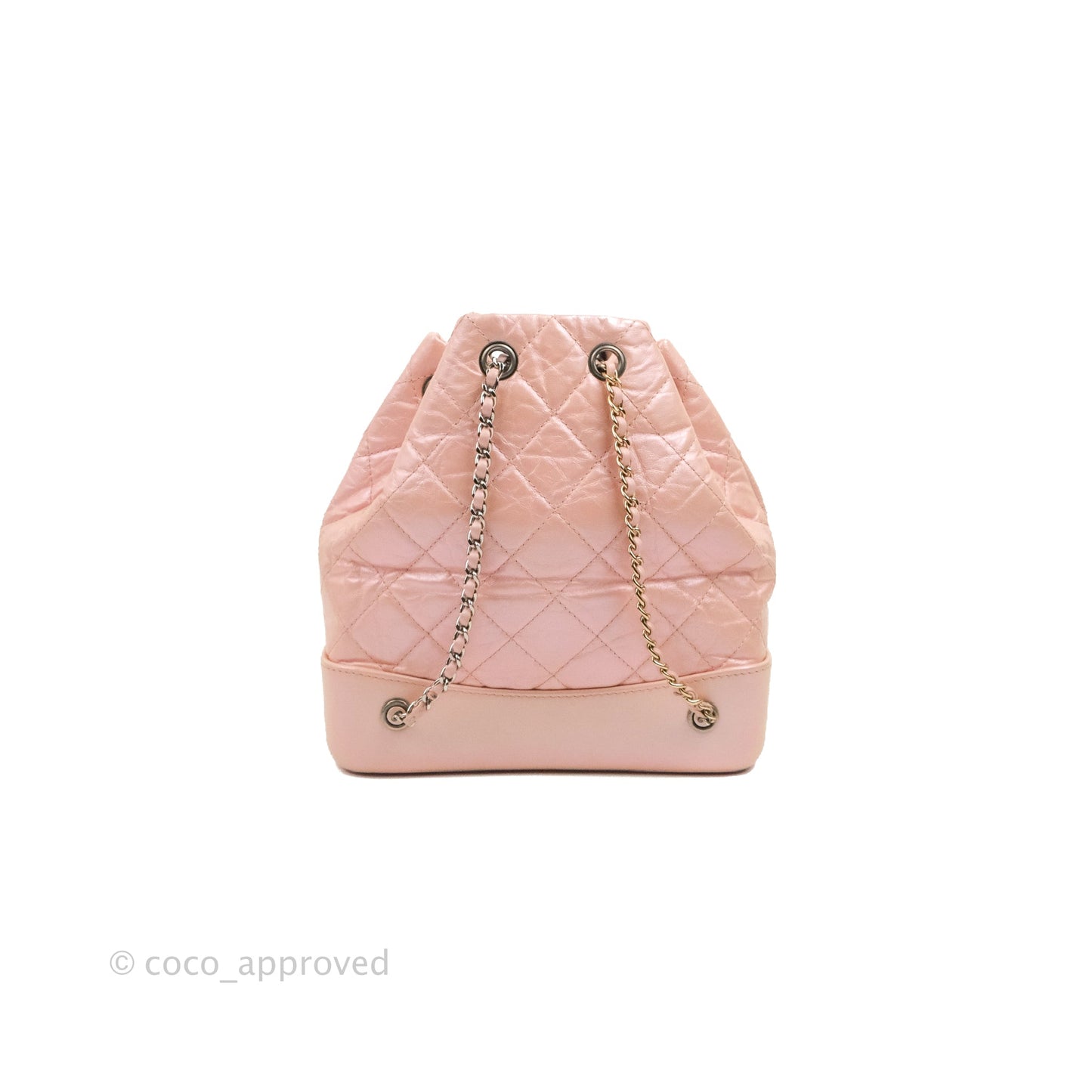 Chanel Small Gabrielle Backpack Iridescent Pink Aged Calfskin