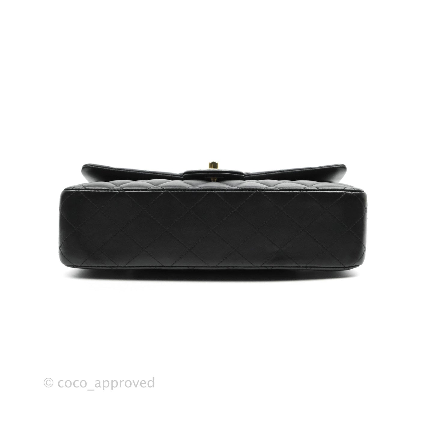Chanel Classic M/L Flap Bag Black Lambskin Gold Hardware