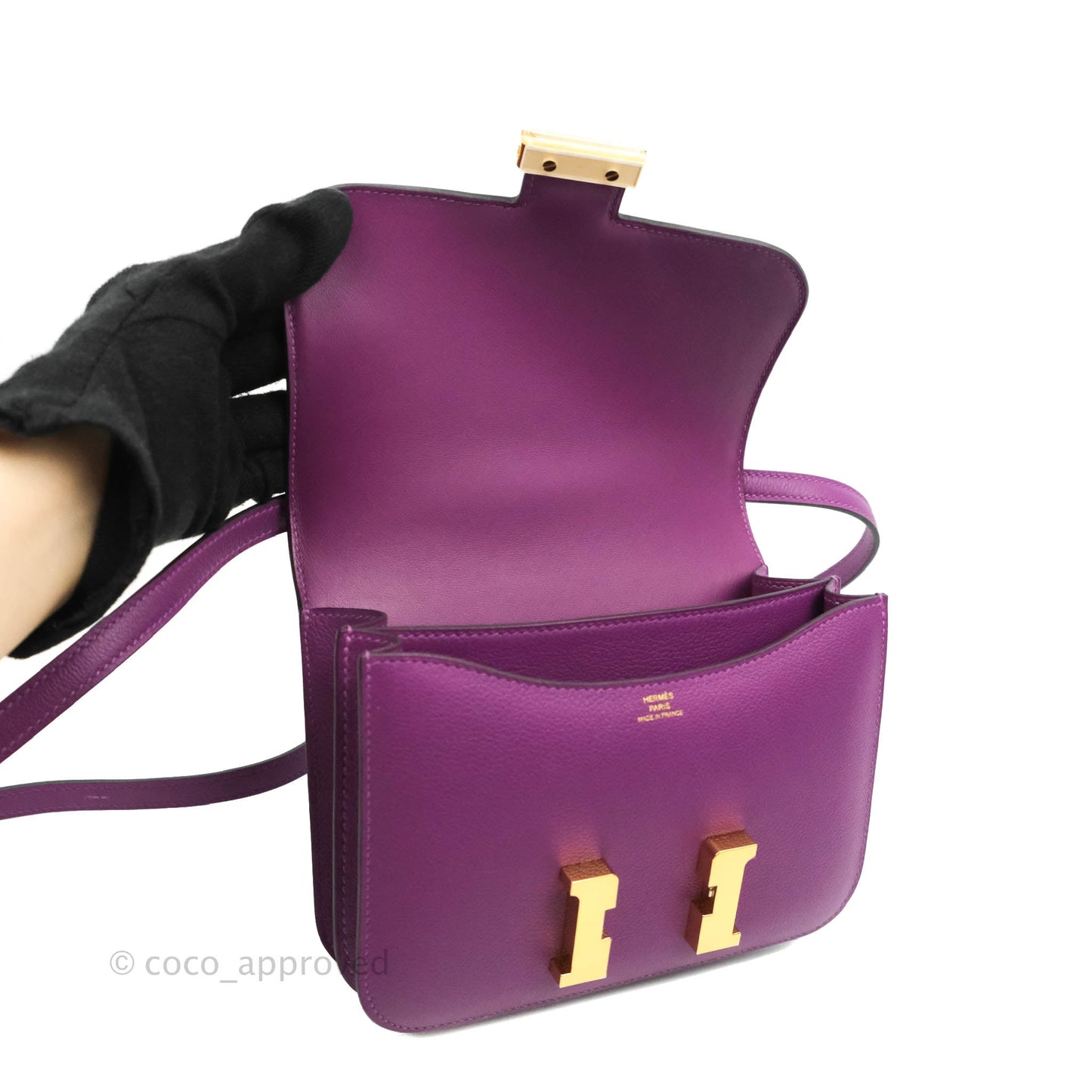 Hermès Constance Mini 18cm Evercolor Anemone Gold Hardware