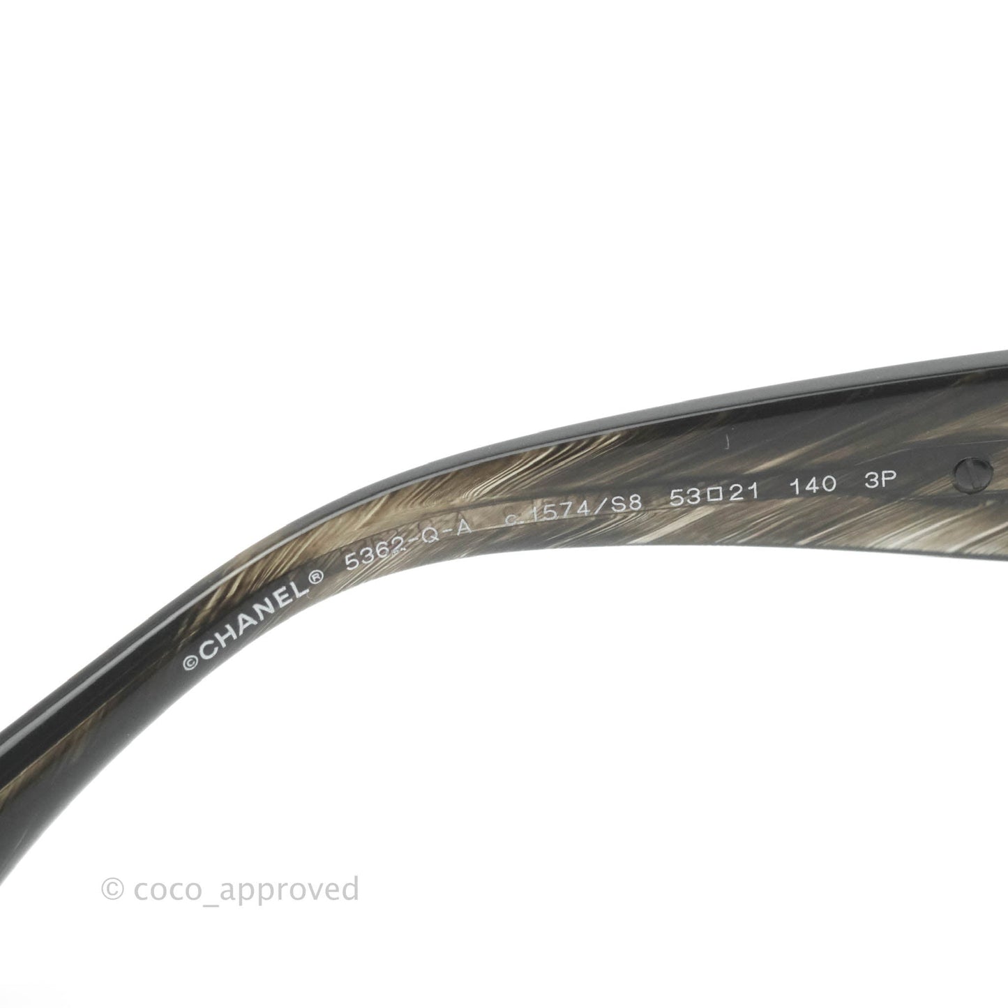 Chanel Square Chain Sunglasses 5362-Q Shaded Black